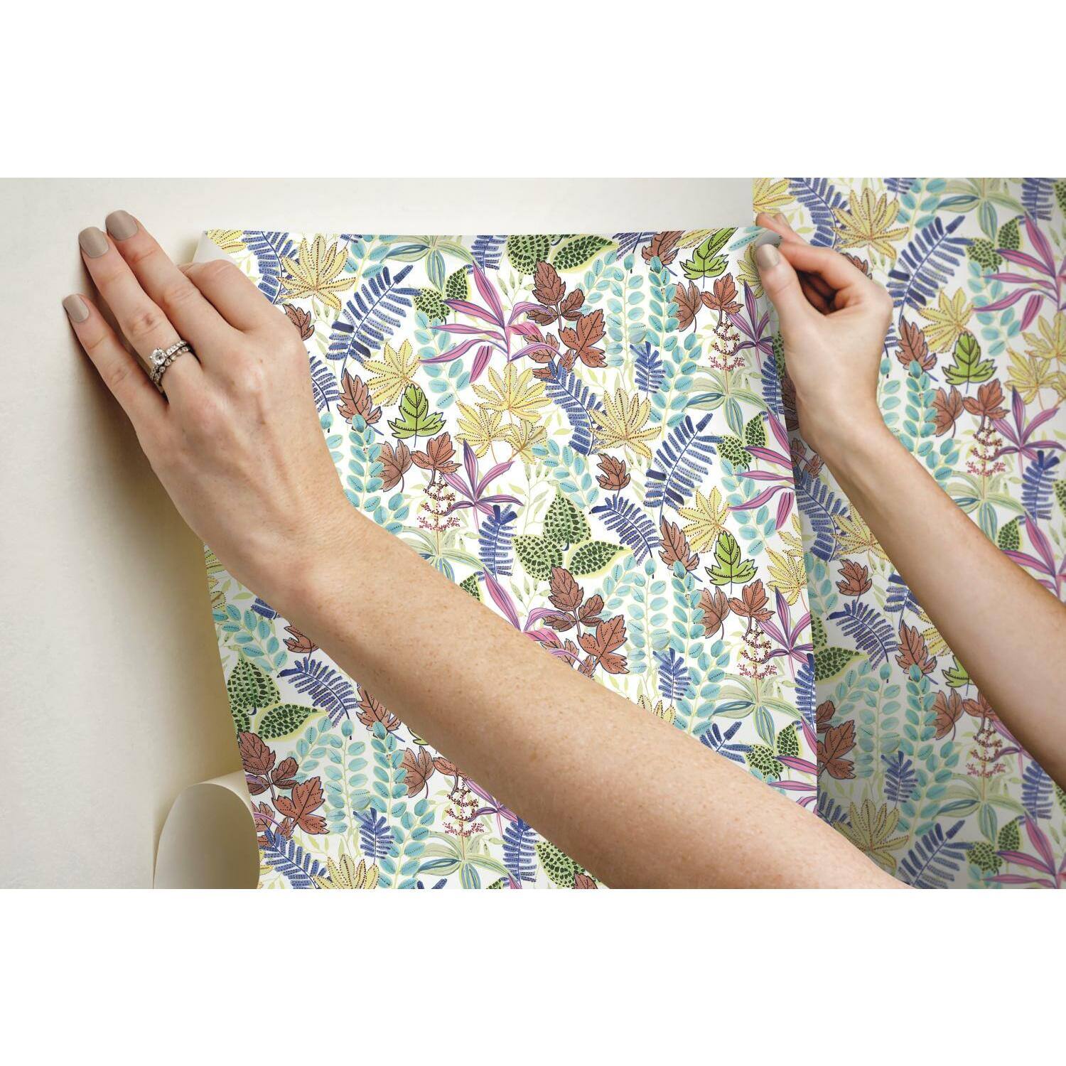 RoomMates Watercolor Tropics Peel &#x26; Stick Wallpaper
