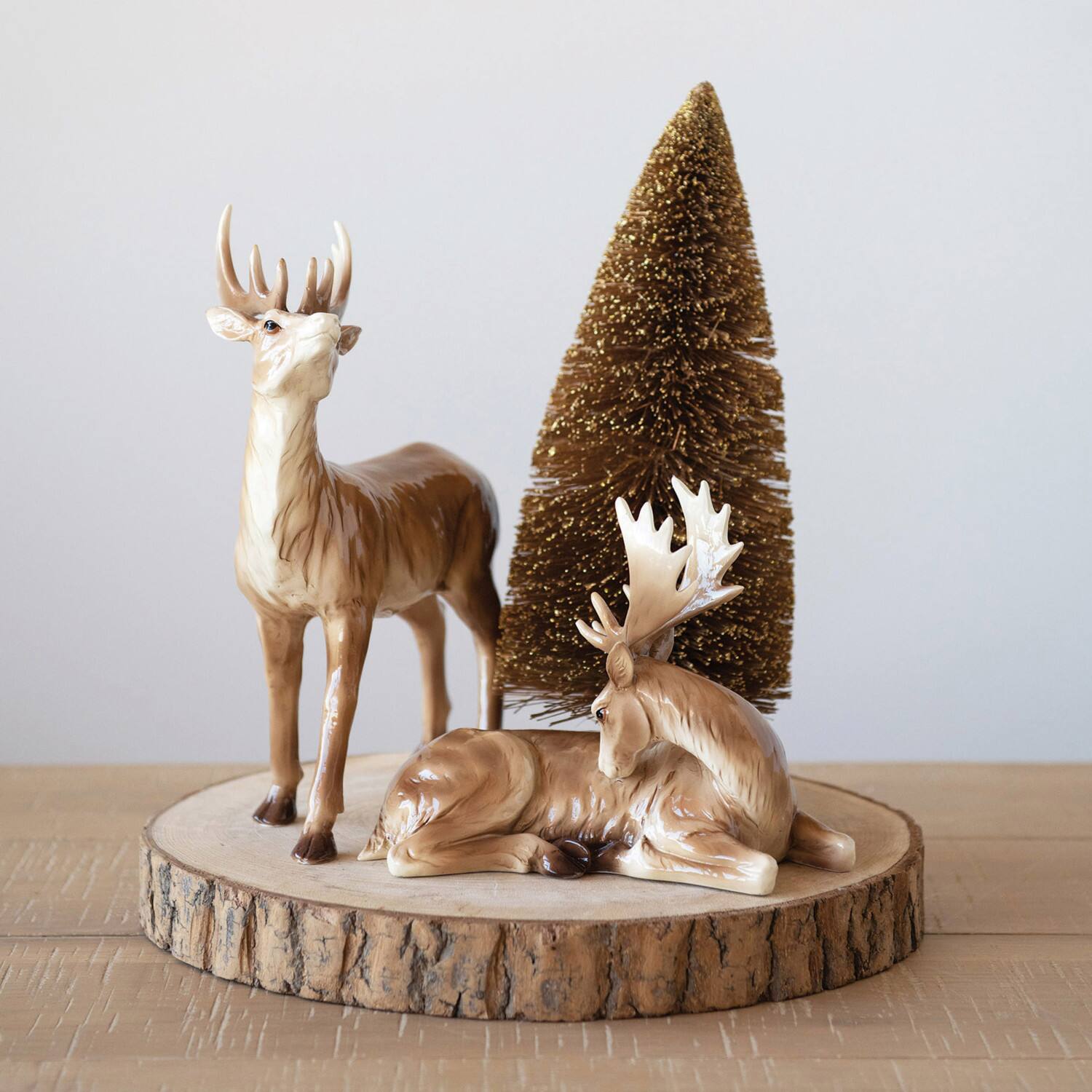 Hello Honey® 12" Golden Sisal Bottle Brush Tree Décor