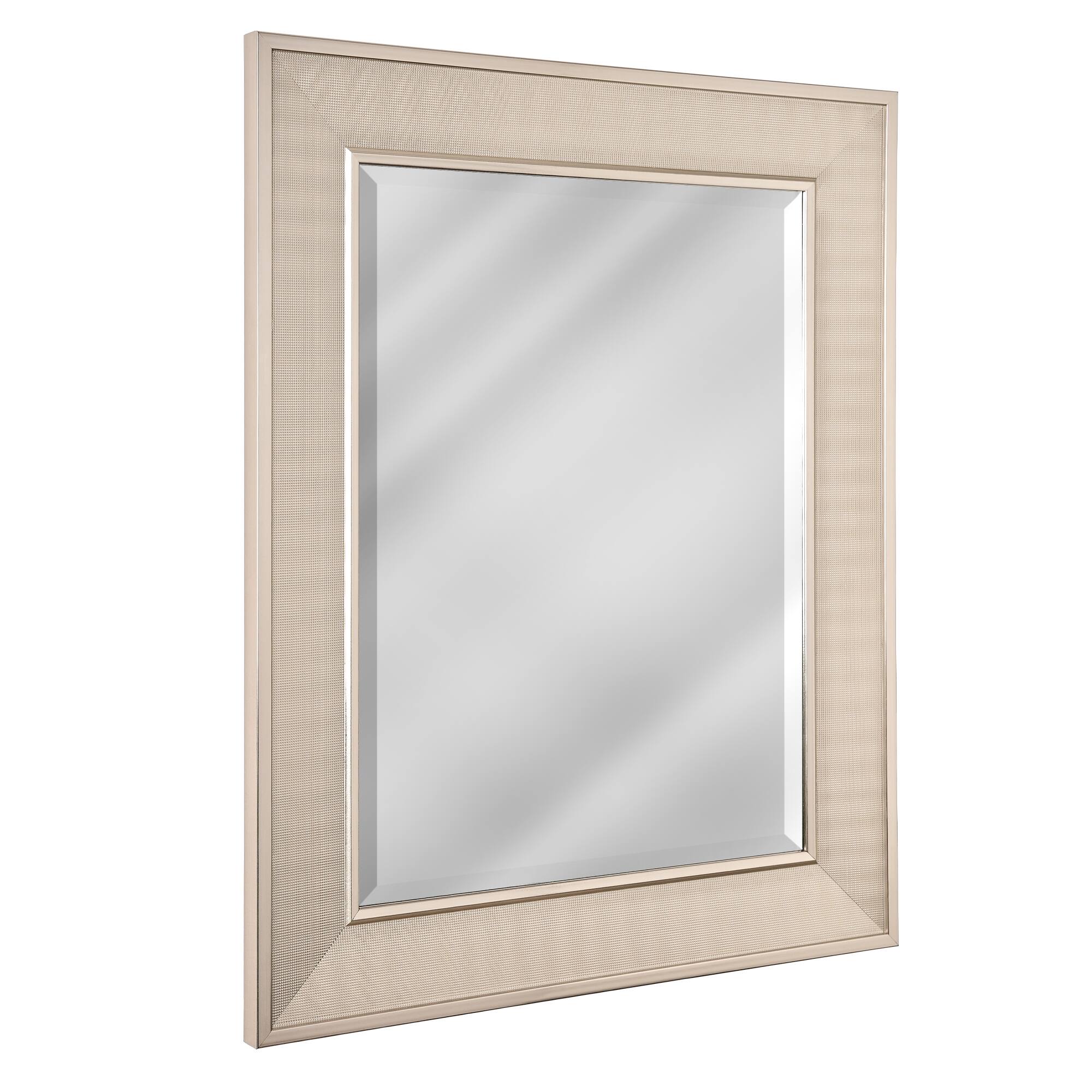 Head West Pave Brushed Nickel Stylish Bathroom & Wall Mirror