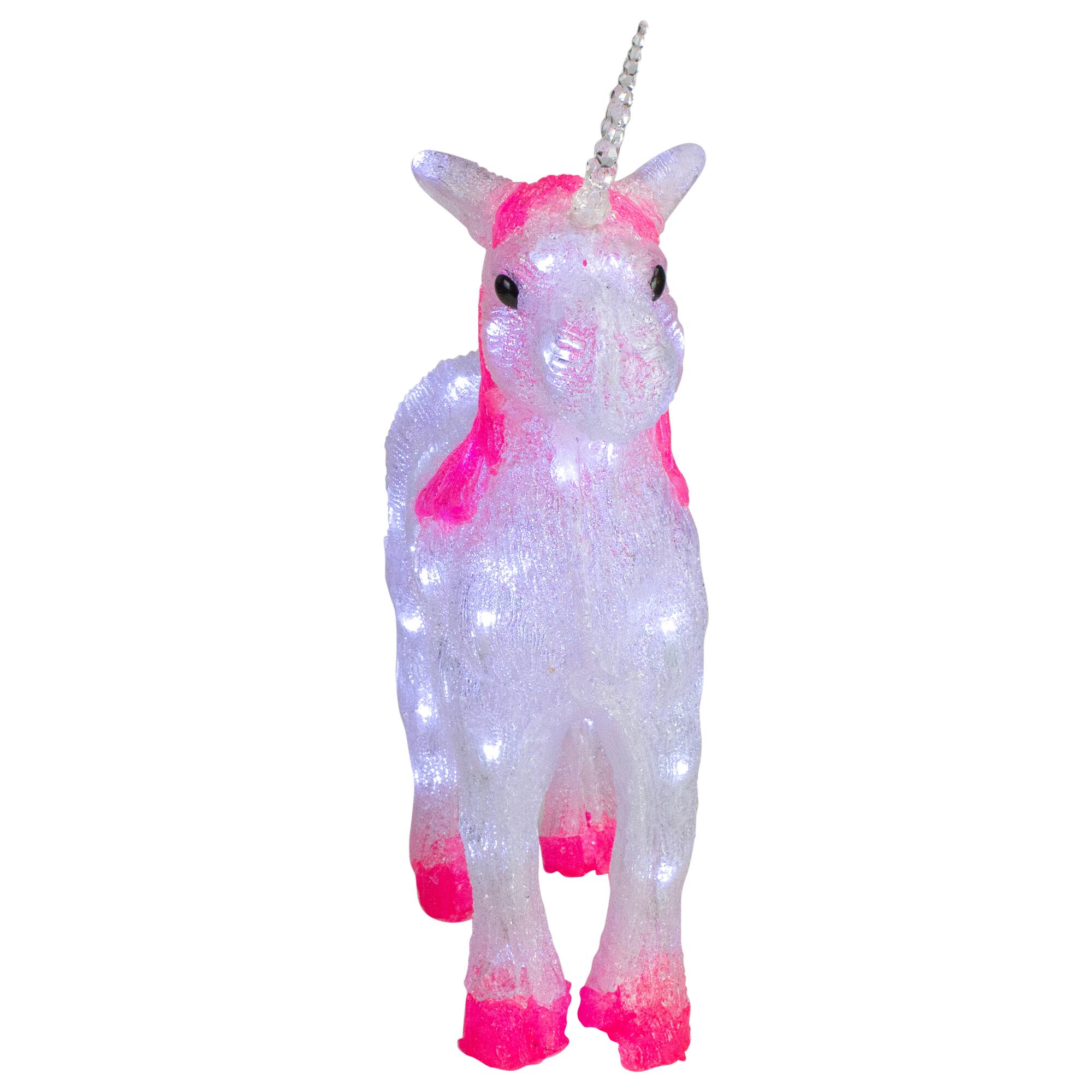 23&#x22; Lighted Commercial Grade Acrylic Unicorn Christmas Display Decoration