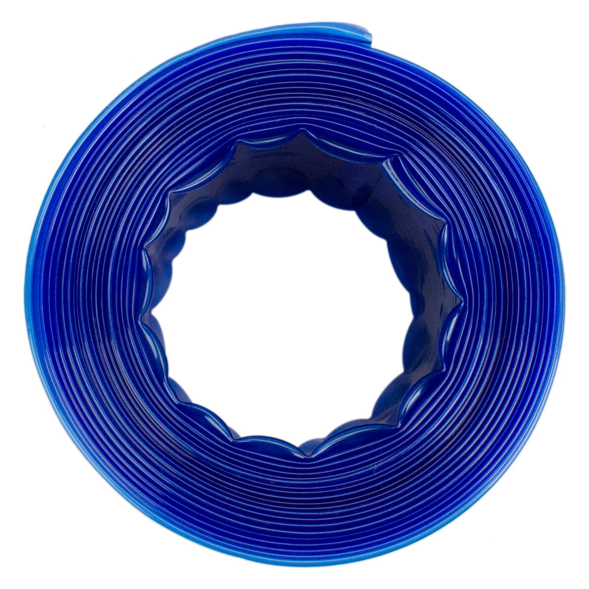 25ft. x 1.5&#x22; Blue Transparent Swimming Pool Filter Backwash Hose