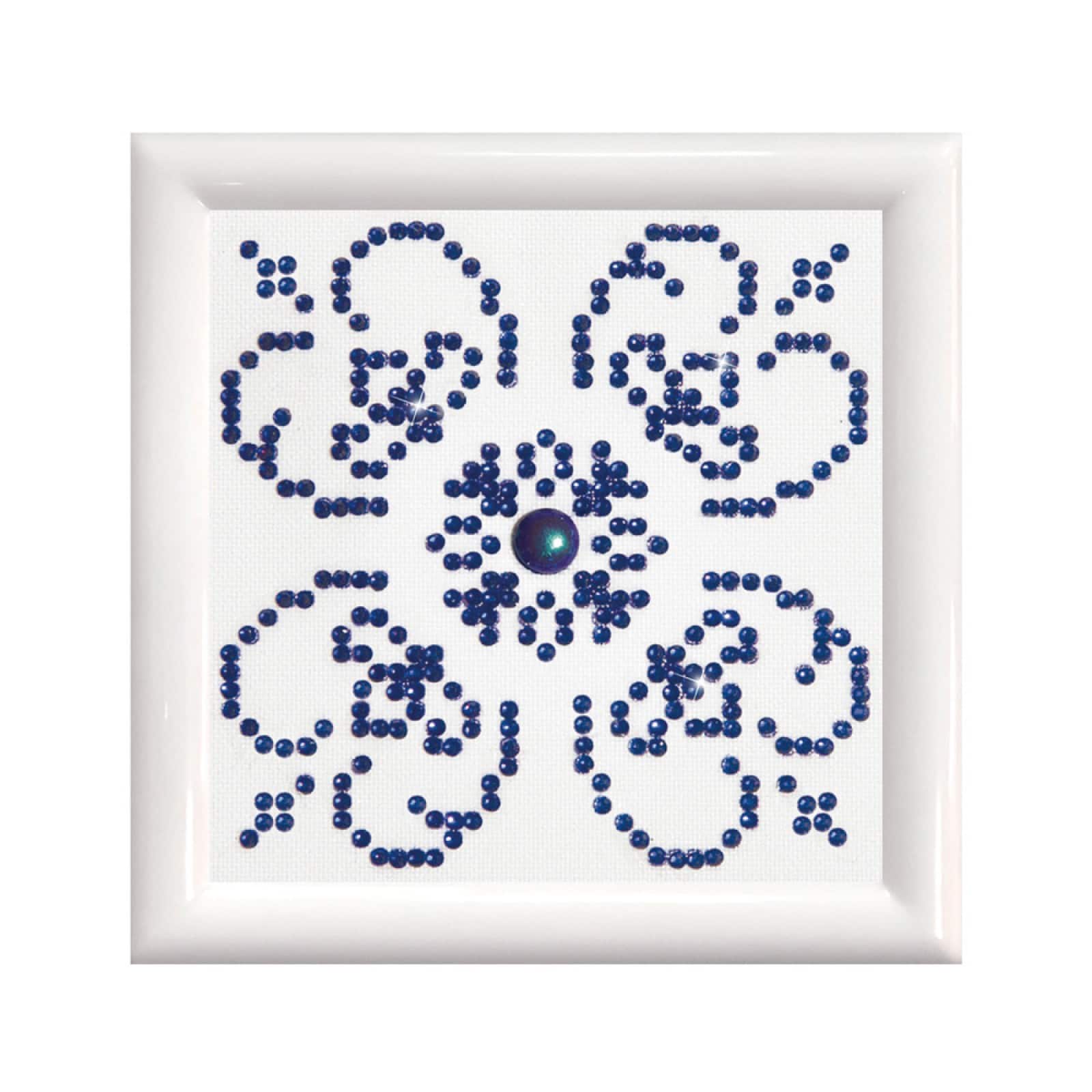 Diamond Dotz® Beginner Blue on White with Frame Diamond Facet Art Kit