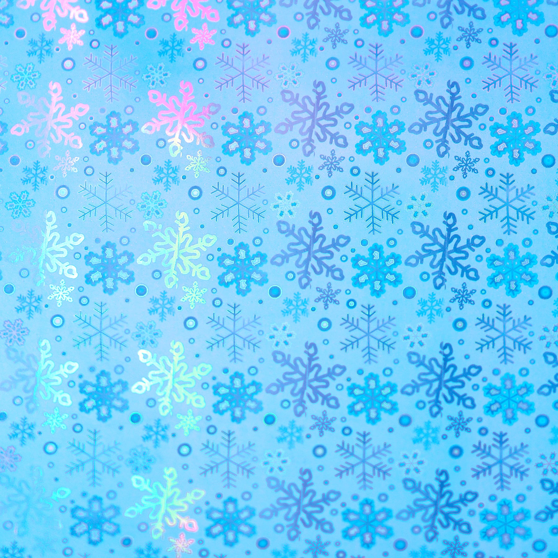 Blue snowflake wrapping paper