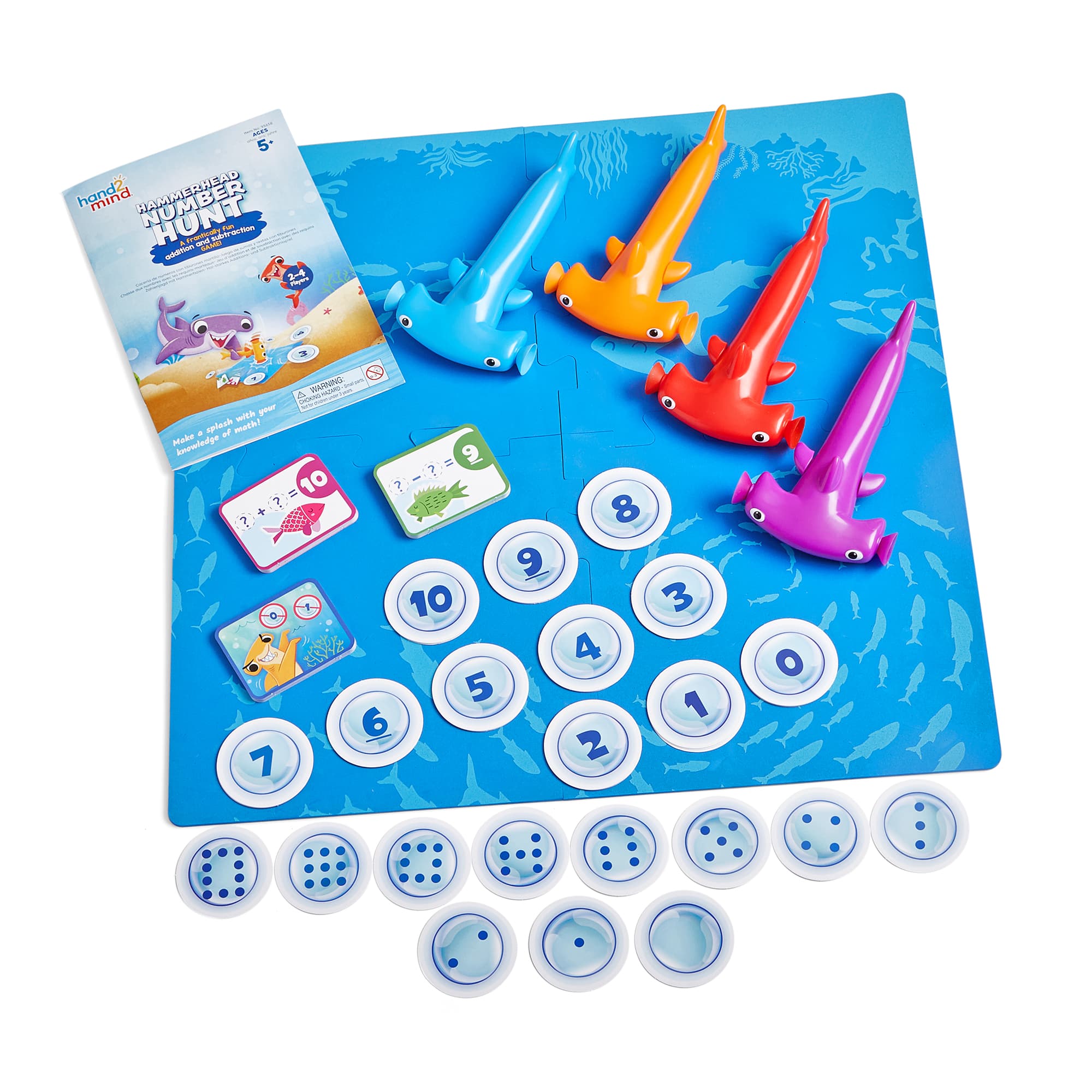 hand2mind Hammerhead Number Hunt Mathematics Game Set