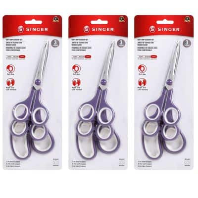 SINGER® Multi-Size Purple 9 Piece Comfort Grip Scissor Set | Michaels