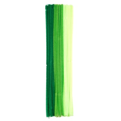 Pipe Cleaners, L: 30 cm, 9 mm, Dark Green, 25 pc