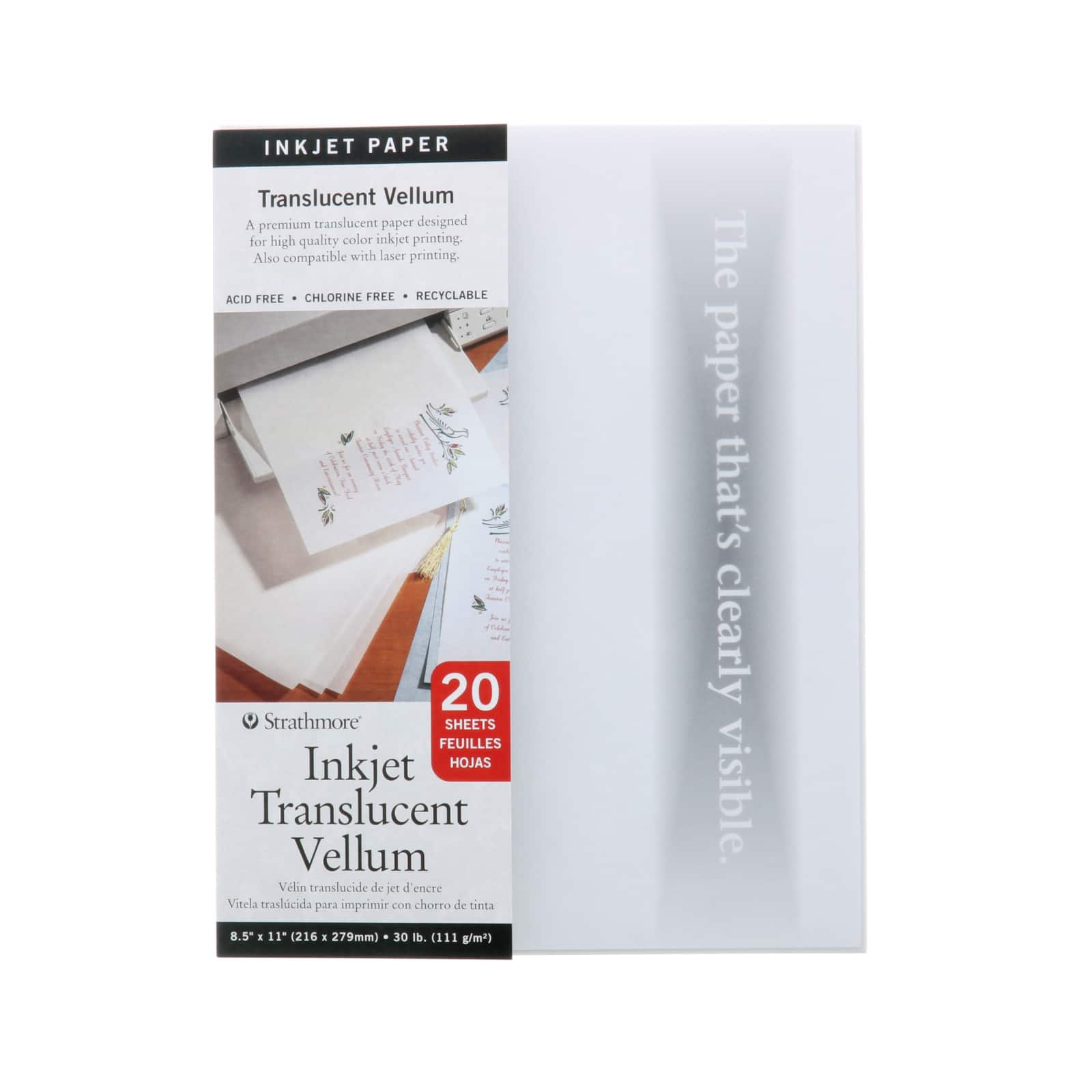 Strathmore® Inkjet Translucent Vellum, 8.5 x 11