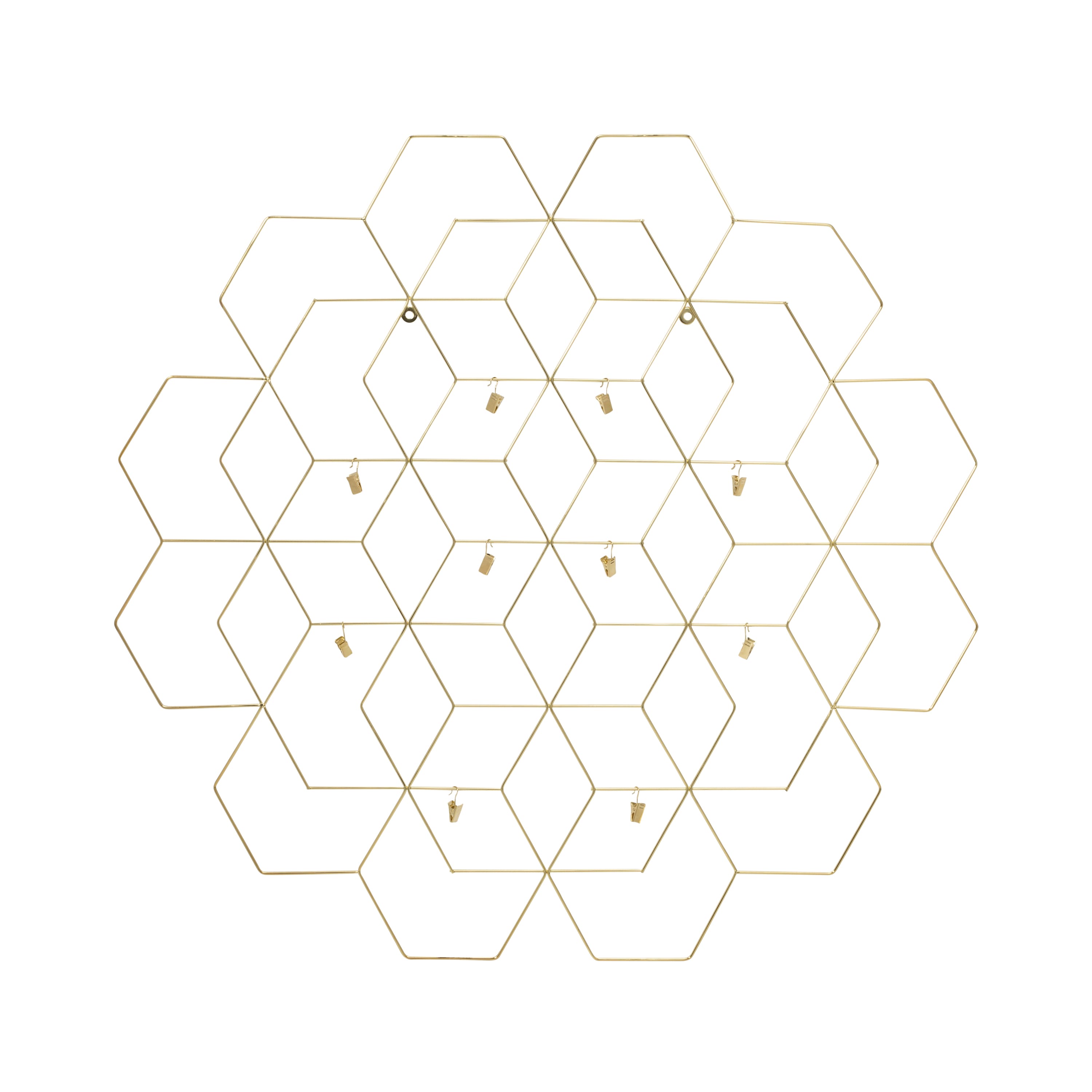 Honey Can Do Gold Hanging Photo Display Holder with Clips