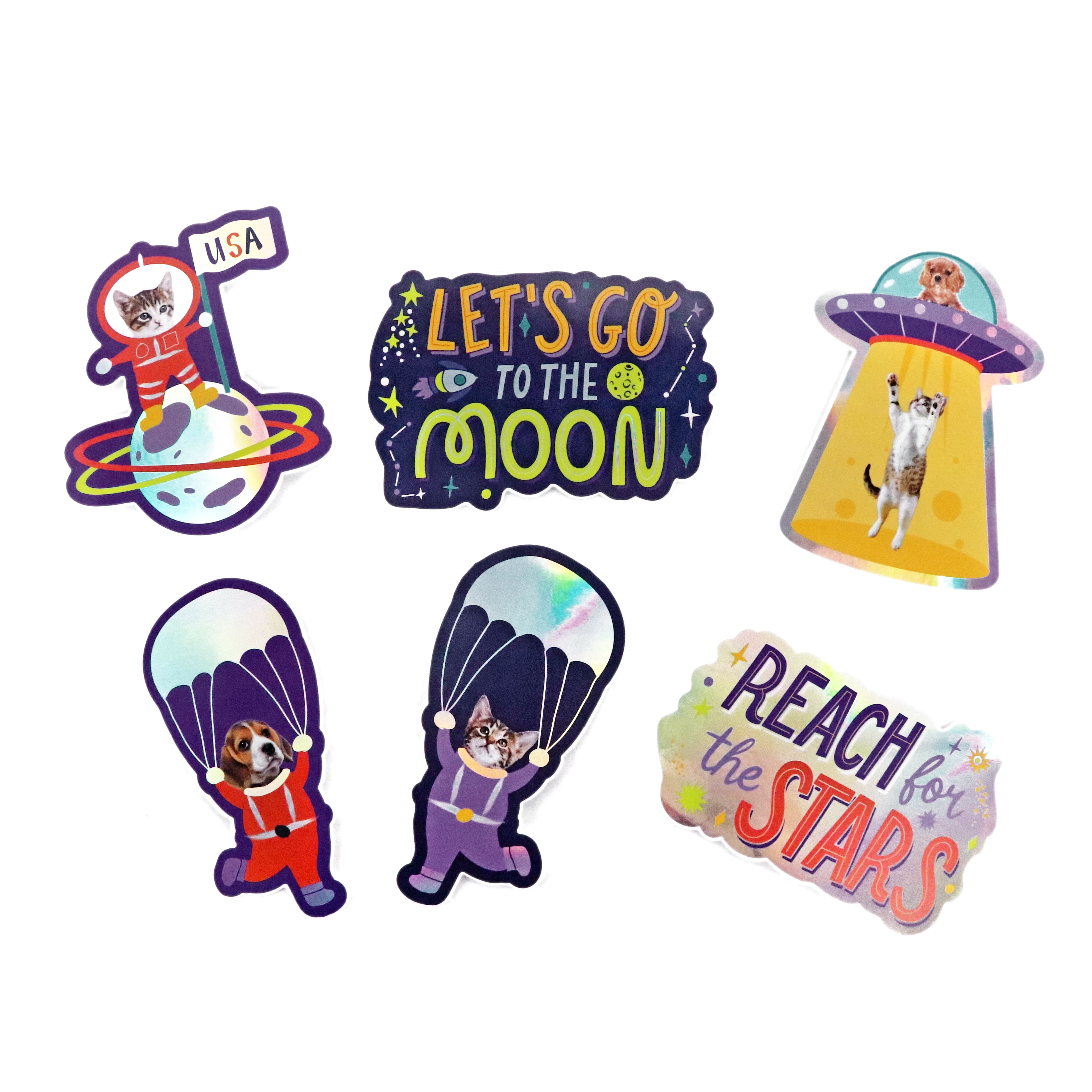Pets in Space Vinyl Die Cut Stickers by Recollections&#x2122;