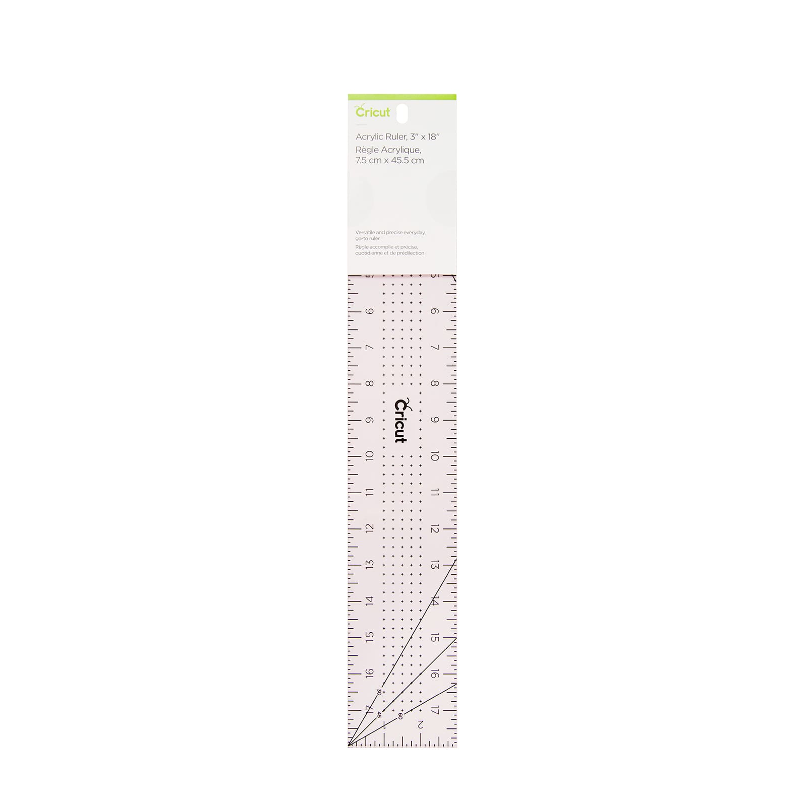 Cricut® Rose Acrylic Ruler, 3 x 18