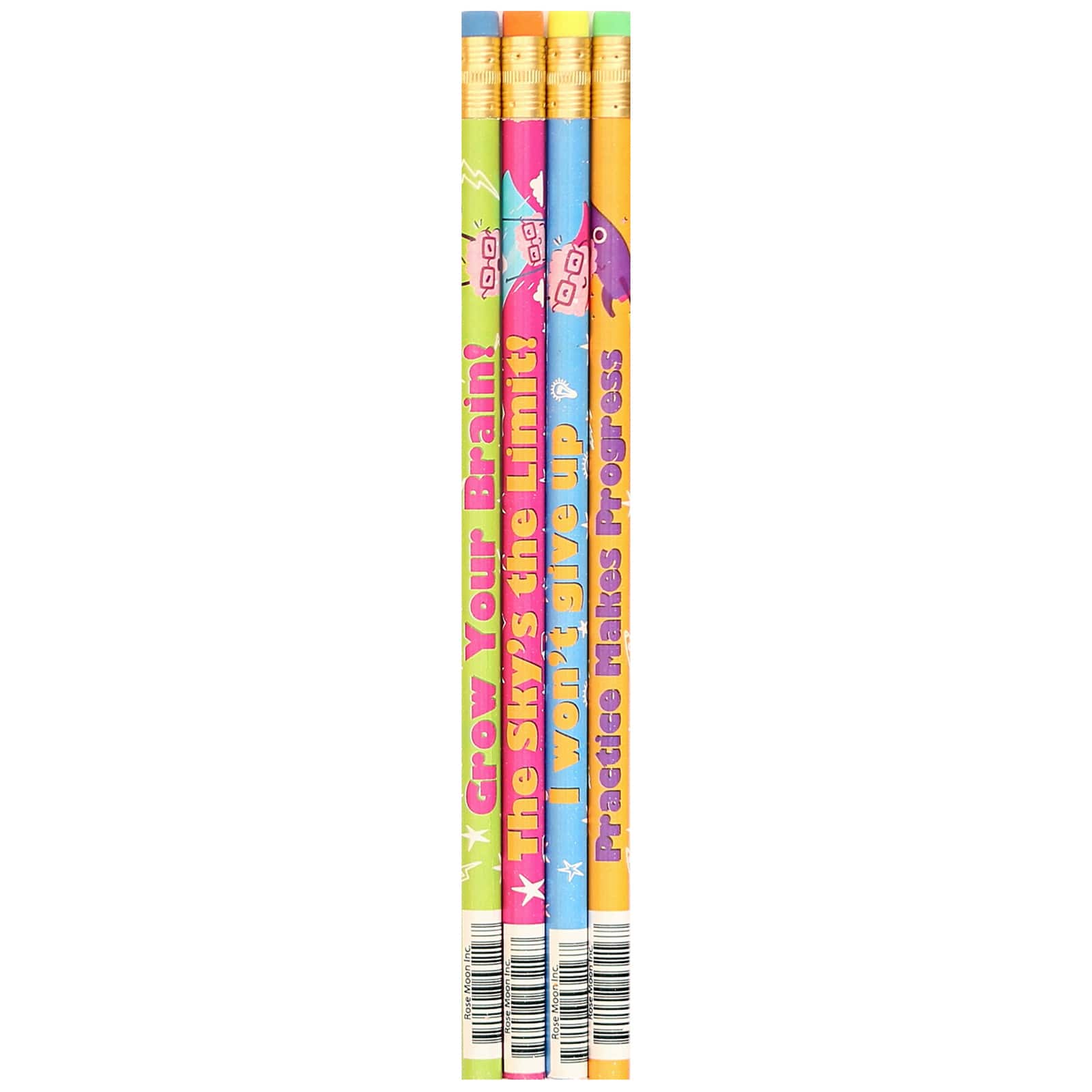 Moon Products Growth Mindset Pencil Assortment, 12 Packs of 12