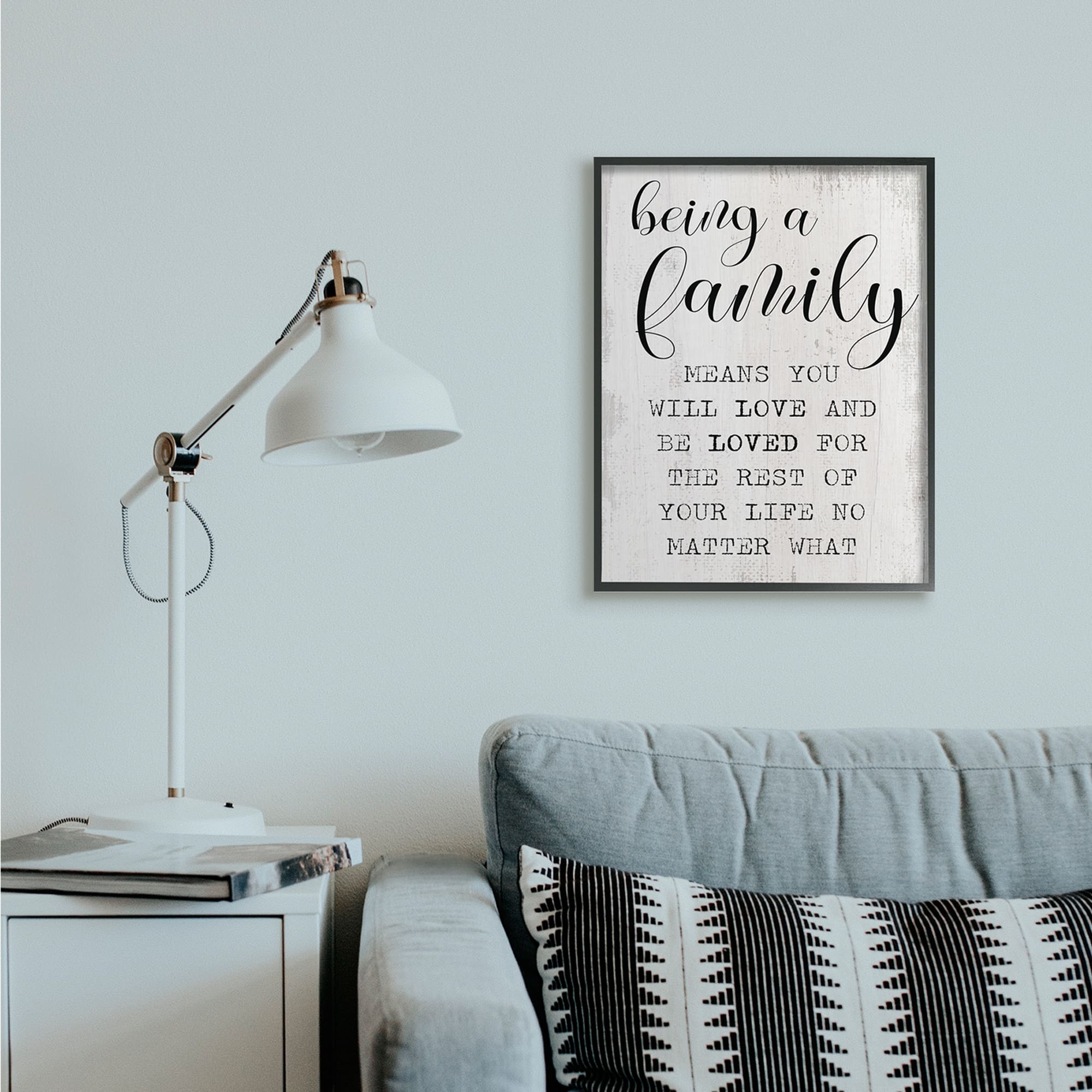 Stupell Industries Family is Being Loved Wall Accent with Black Frame