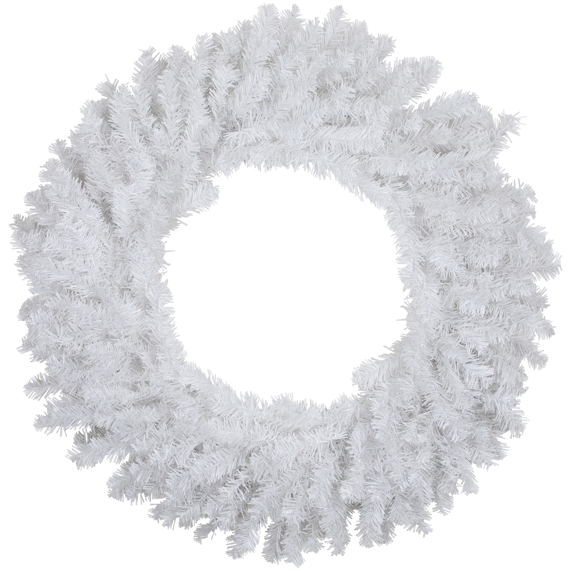 24&#x22; White Canadian Pine Artificial Christmas Wreath