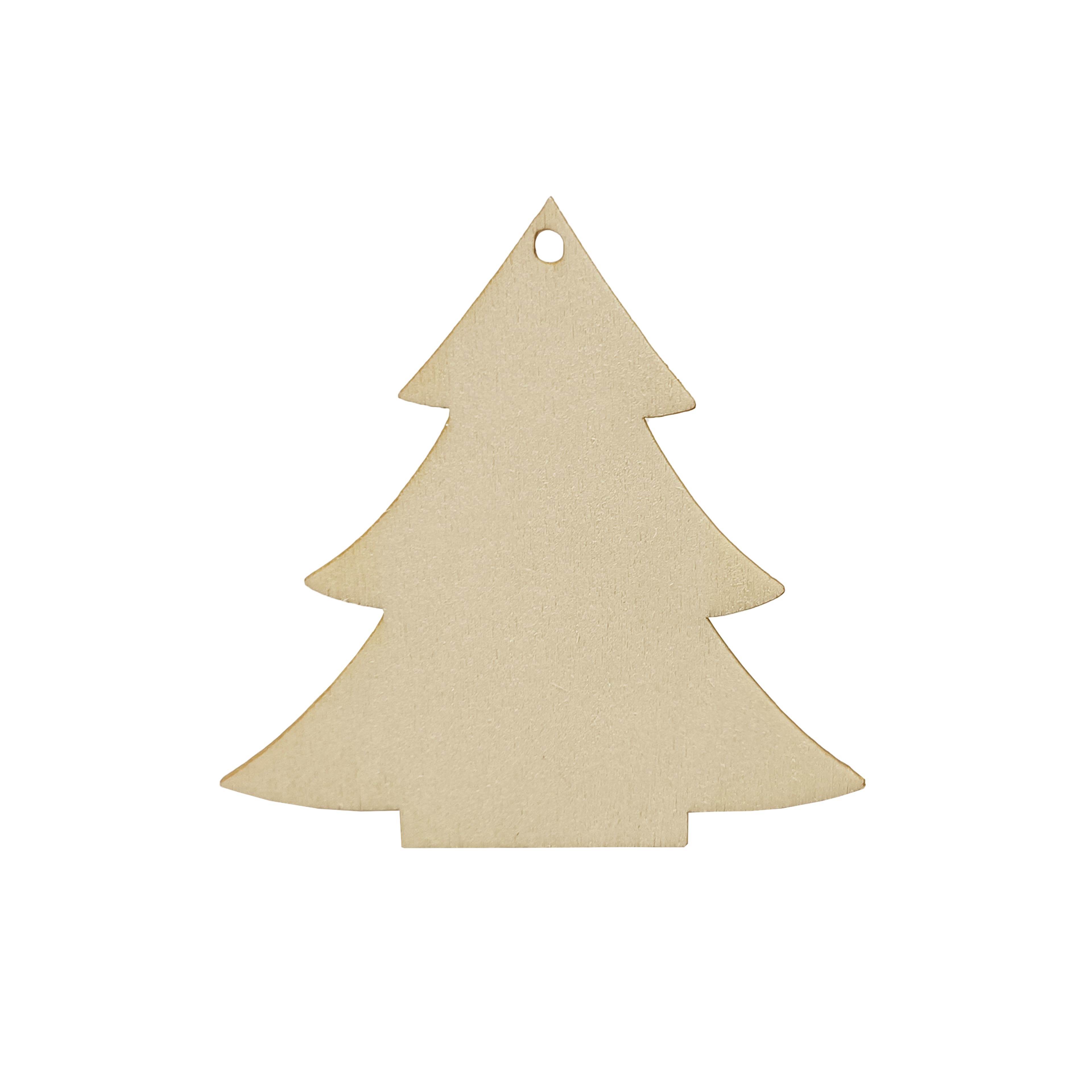 50 Pack 3&#x22; Tree DIY Plywood Ornaments by Make Market&#xAE;