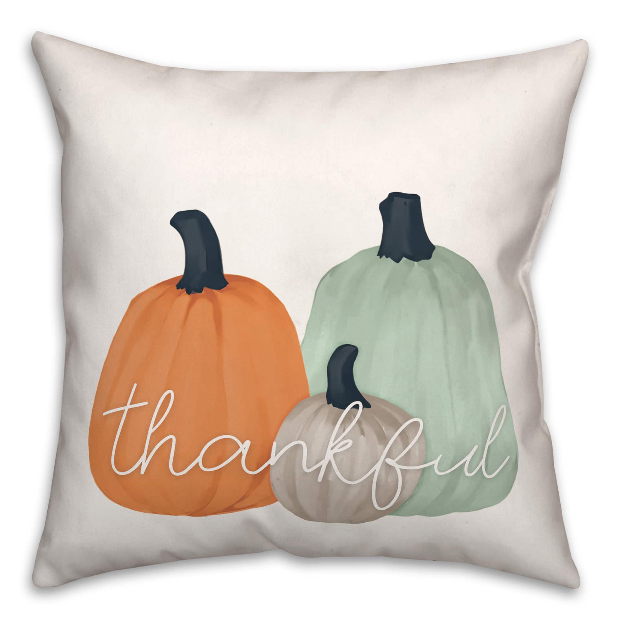 Thankful Pumpkins Throw Pillow