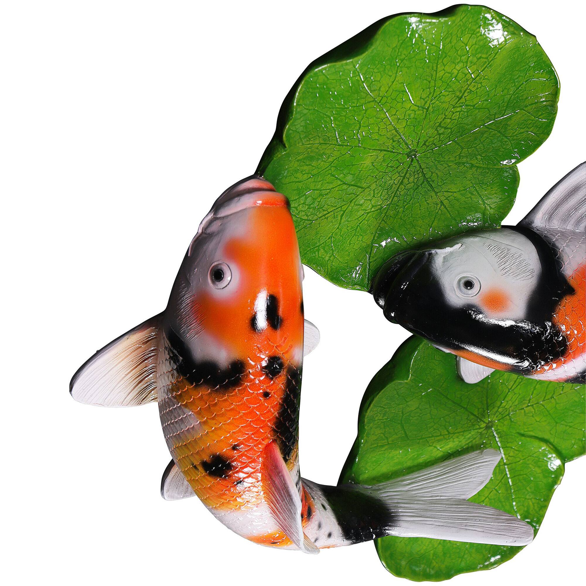 Design Toscano Yin Yang Perfect Balance Asian Koi Fishes Wall Sculpture