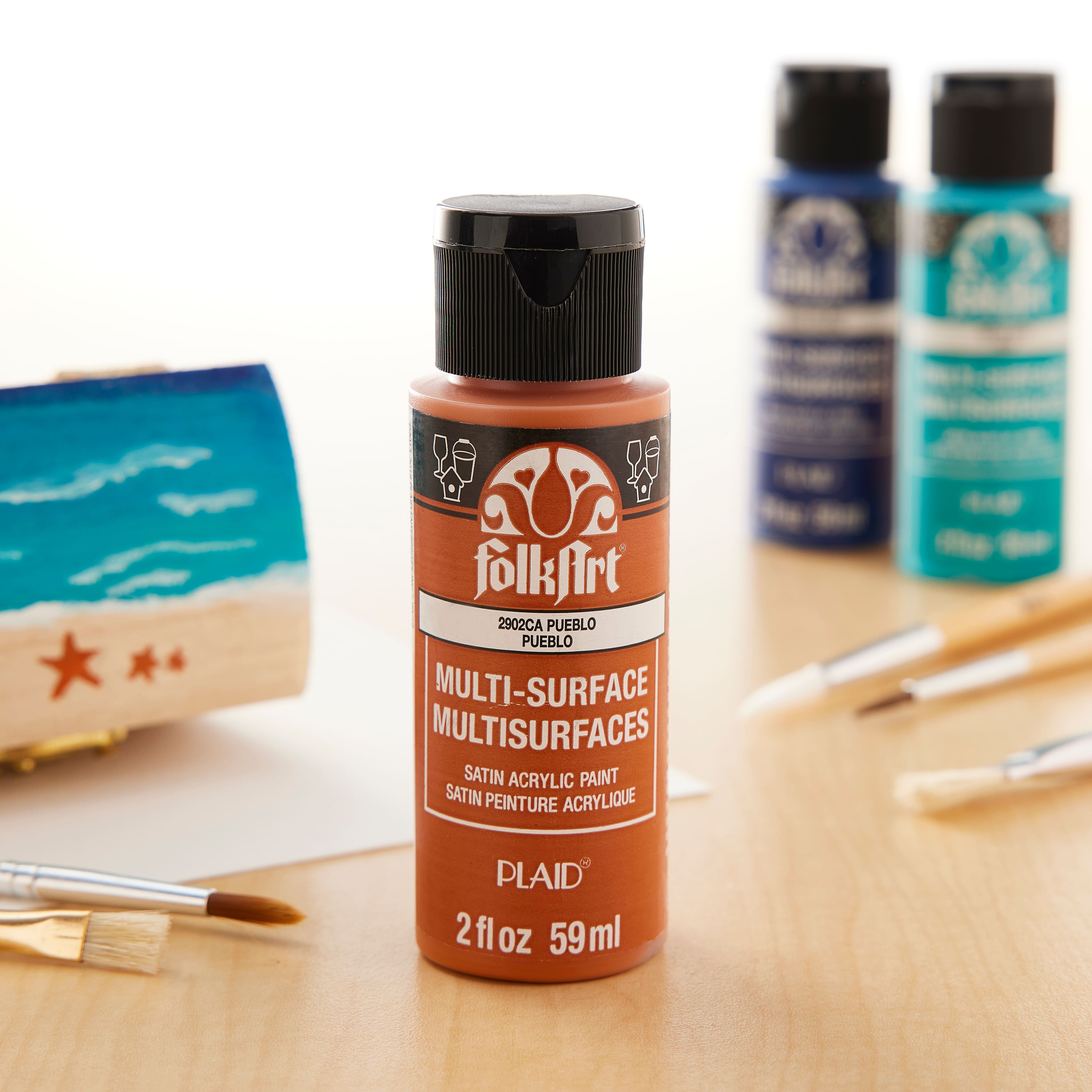 12 Pack: FolkArt&#xAE; Multi-Surface Satin Acrylic Paint, 2oz.