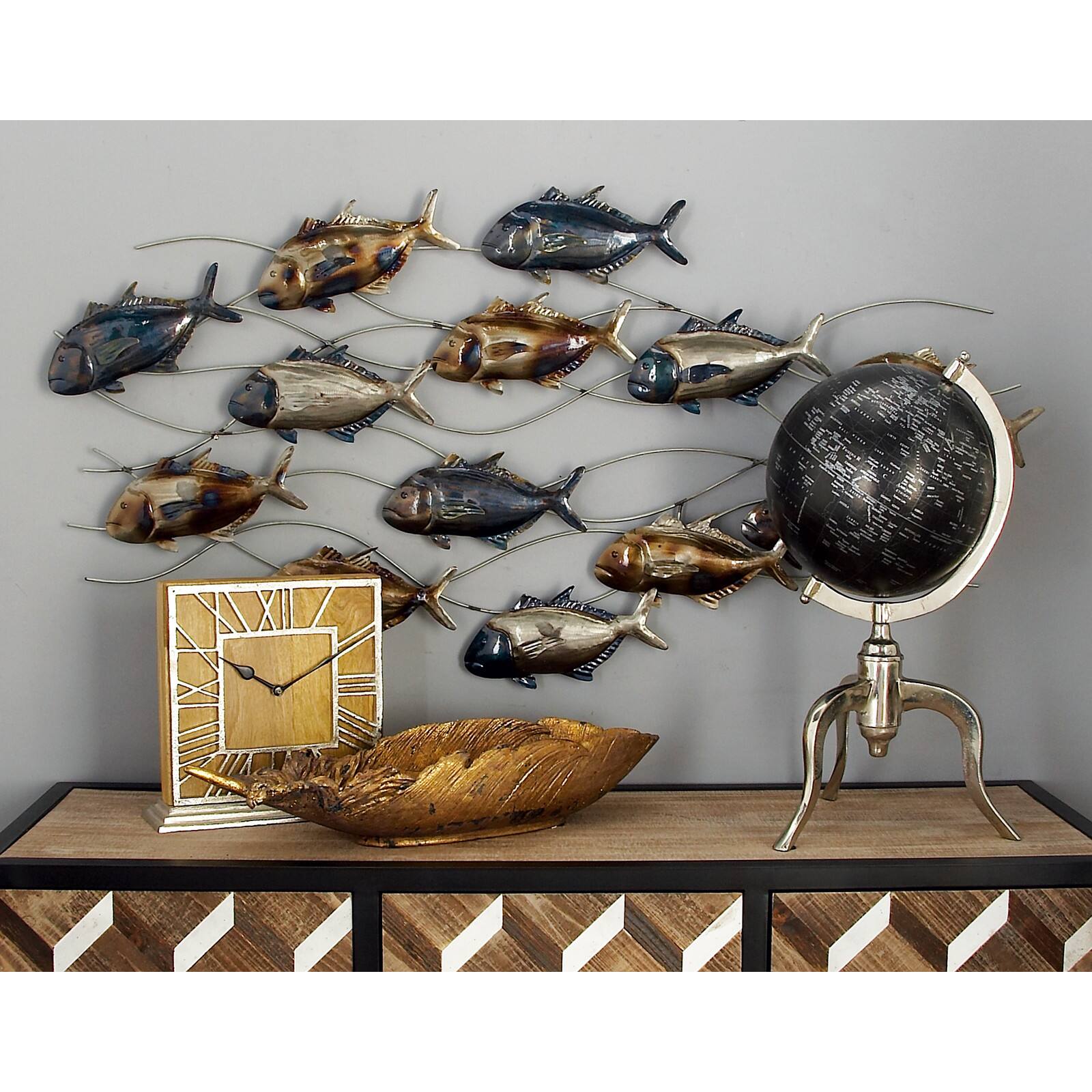 Metal Coastal Fish Wall Decoration