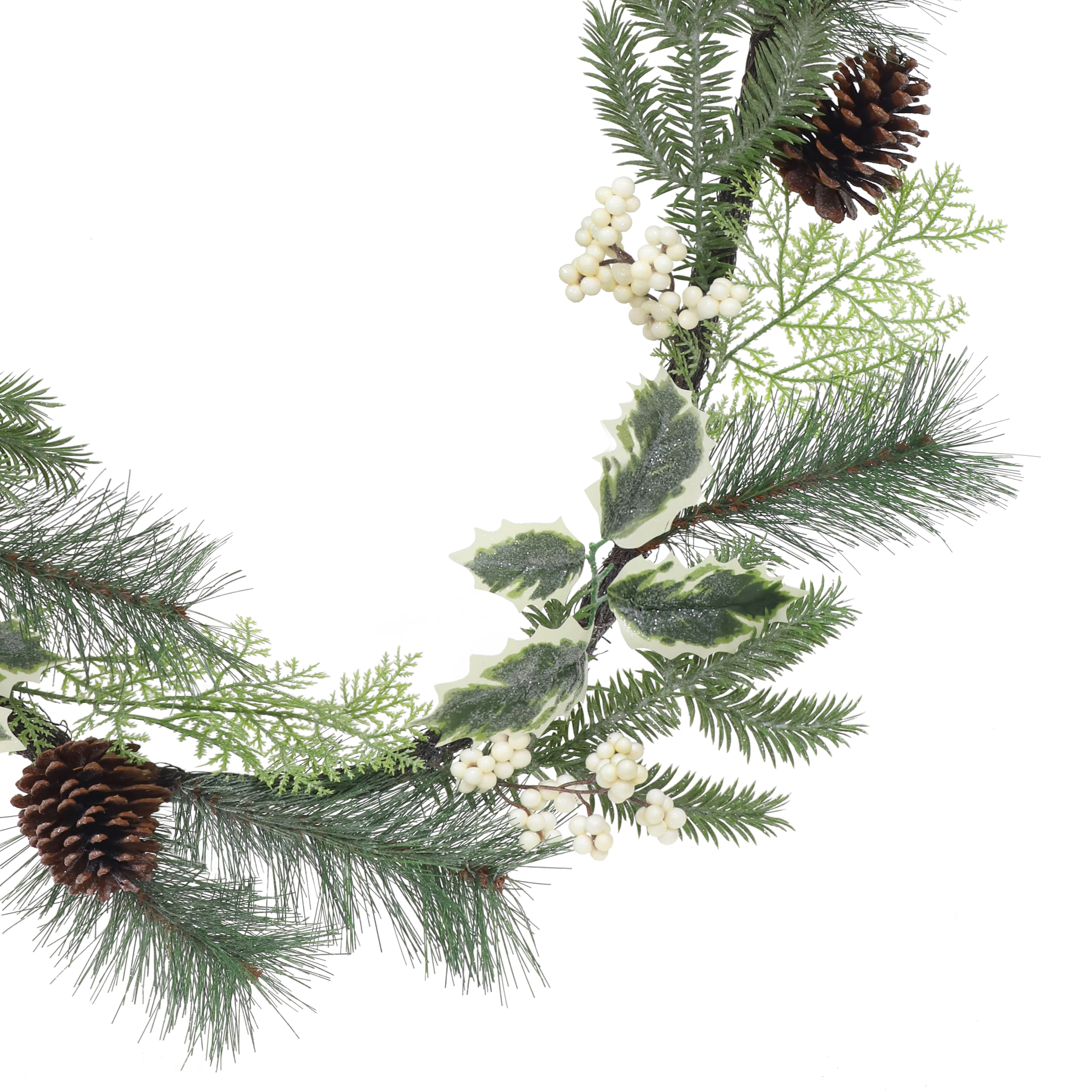 6ft. Green &#x26; Cream Mixed Pine, Berry &#x26; Pinecone Garland by Ashland&#xAE;