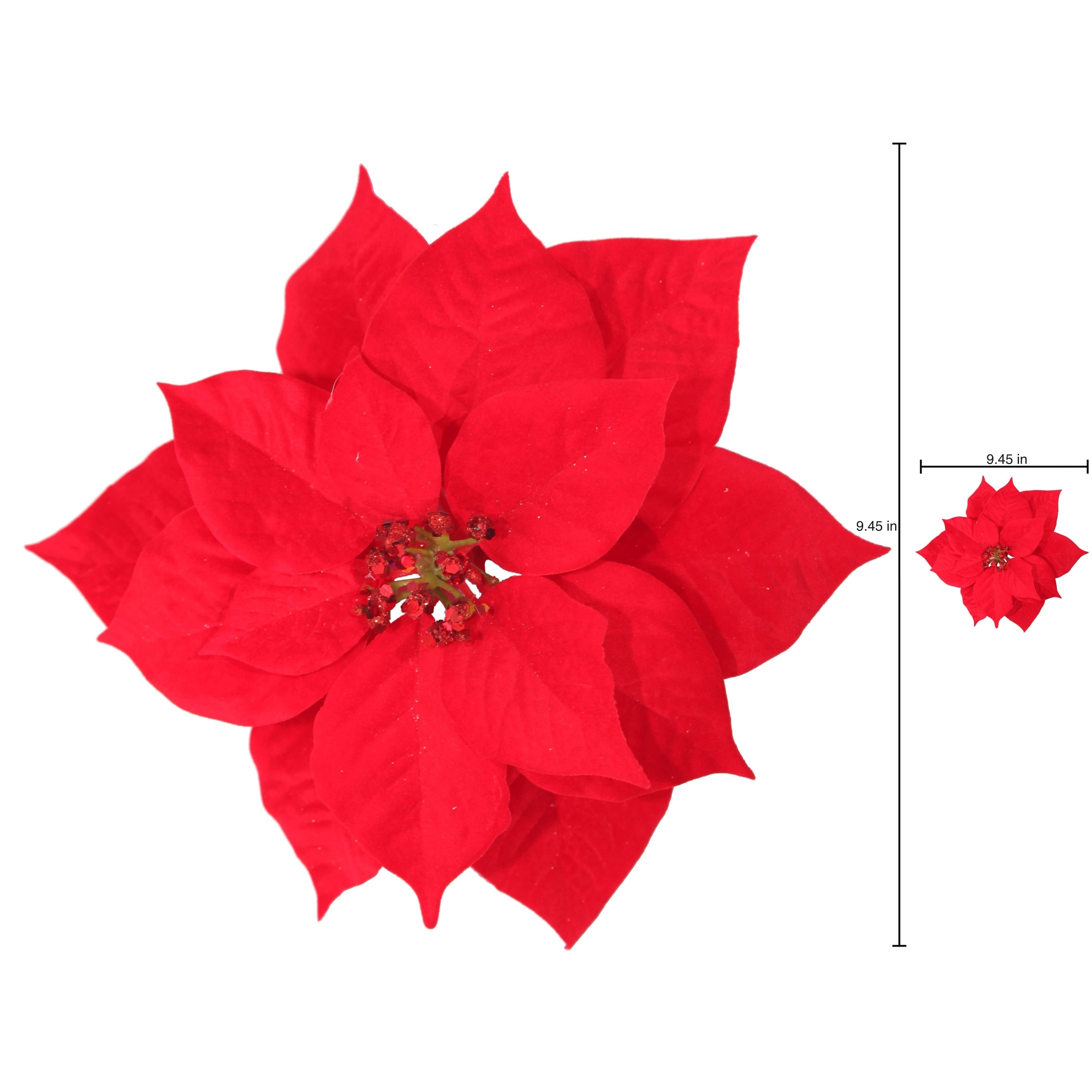 9.5&#x22; Poinsettia Clip Floral Accent by Ashland&#xAE;