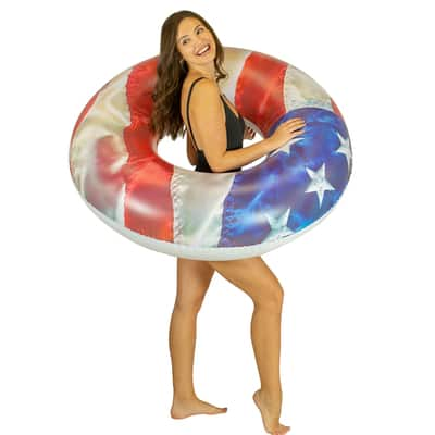 PoolCandy RealPrint® Stars & Stripes Jumbo Pool Tube | Michaels