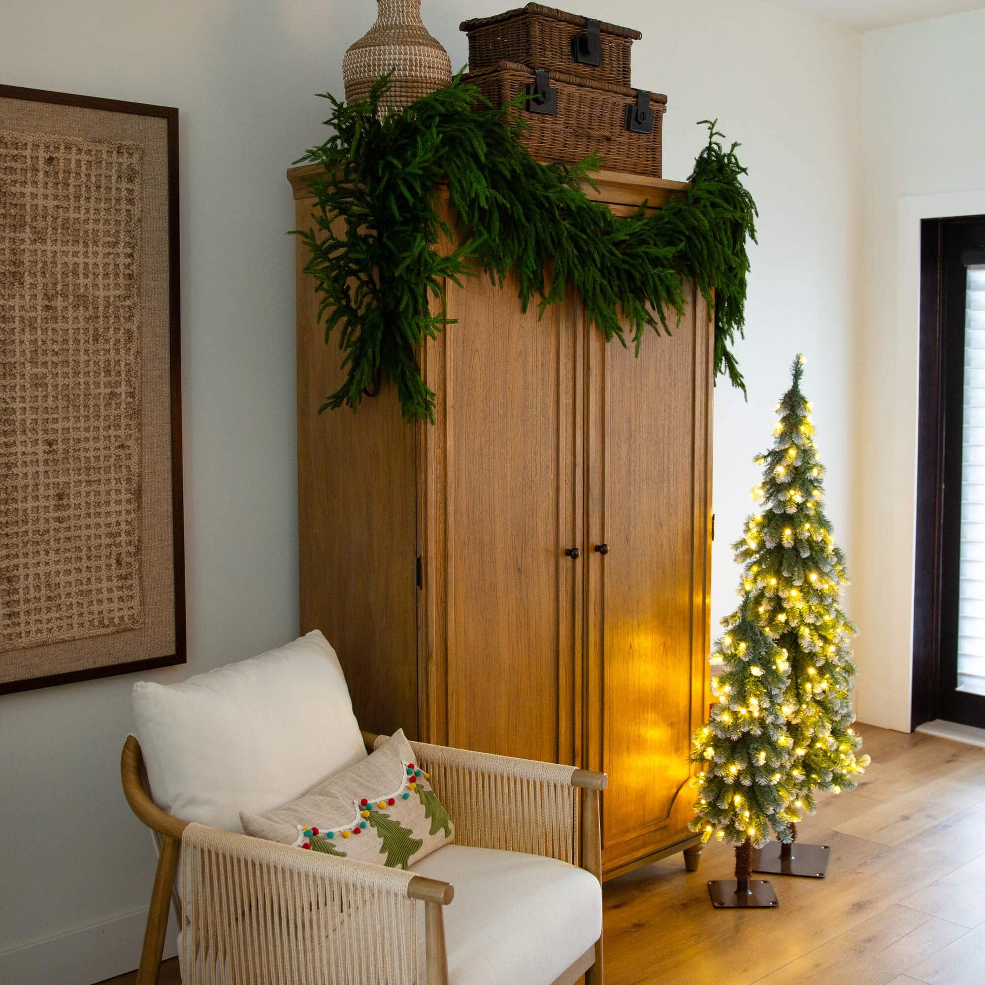 8ft. Artificial Real Touch Norfolk Island Pine Garland with Natural Look