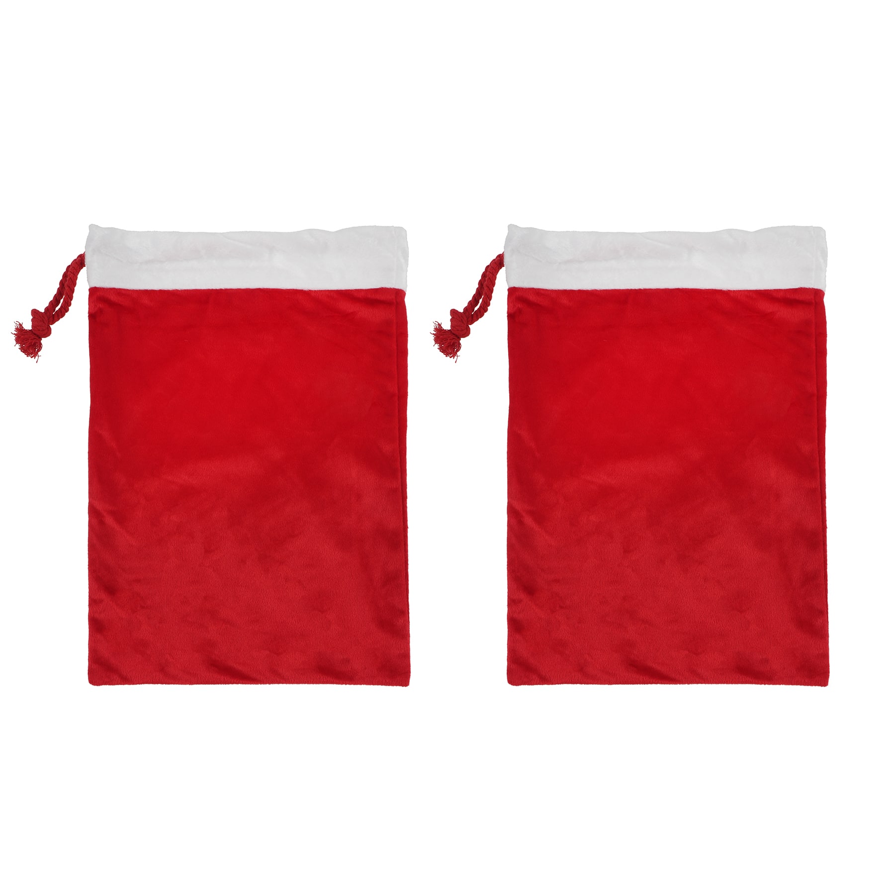 Medium Red Velvet Santa Sacks, 2ct. by Celebrate It&#x2122;