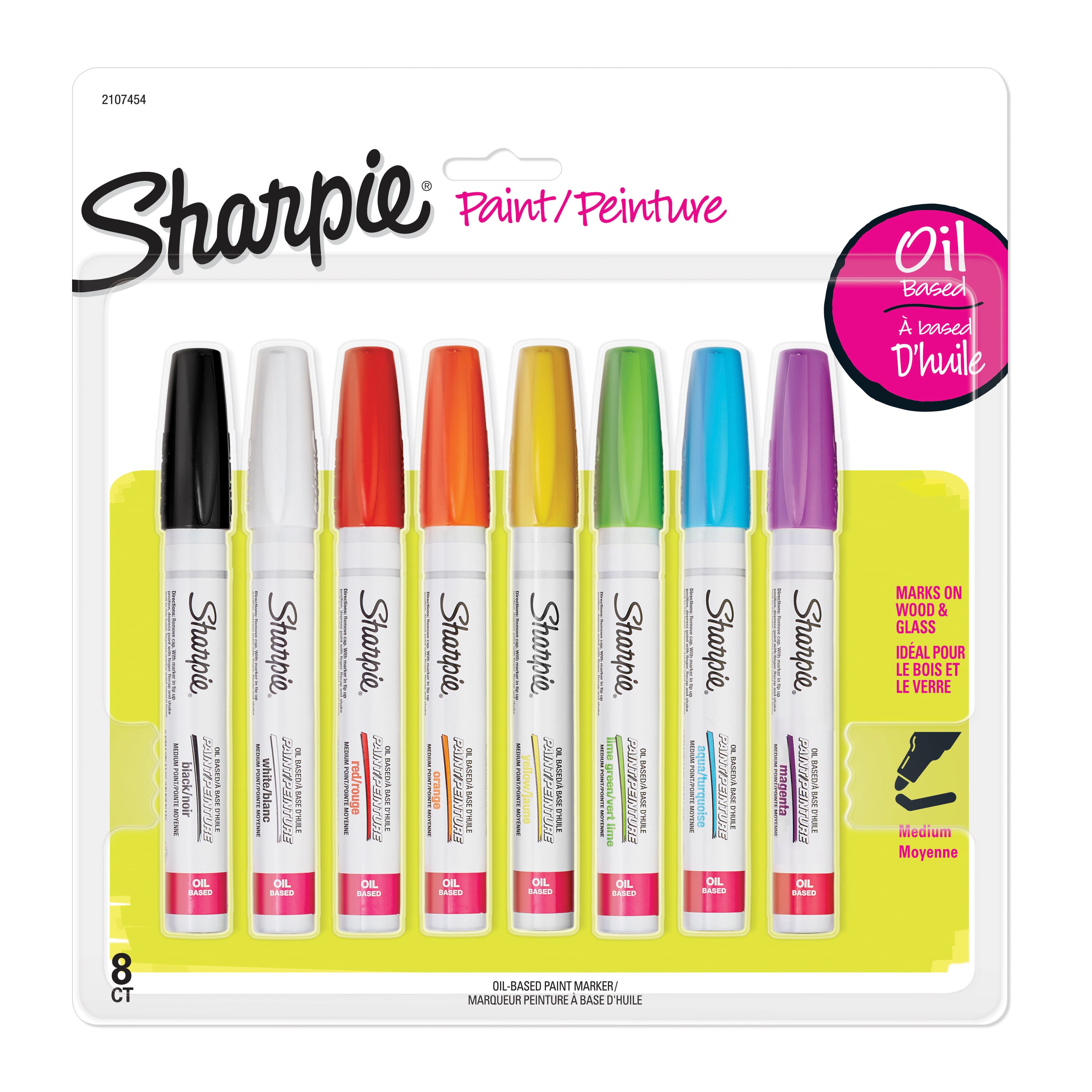 8/Pack Extra Fine Point Assorted Ink Sharpie Oil-Based Paint Markers 