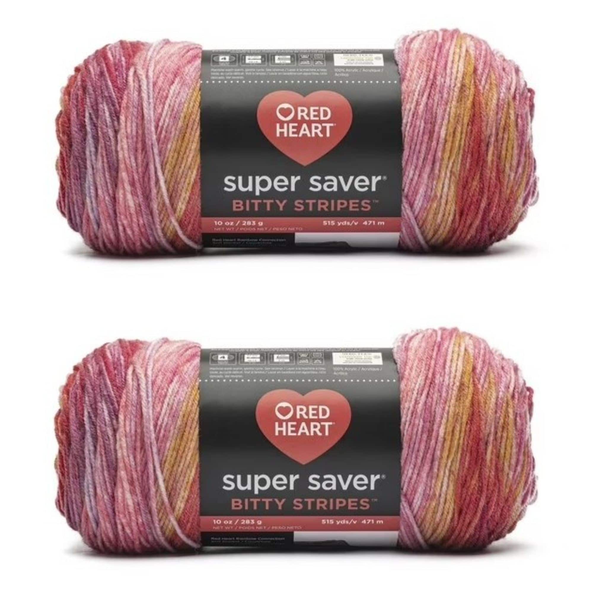 2 Pack Red Heart® Super Saver® Bitty Stripes™ Yarn