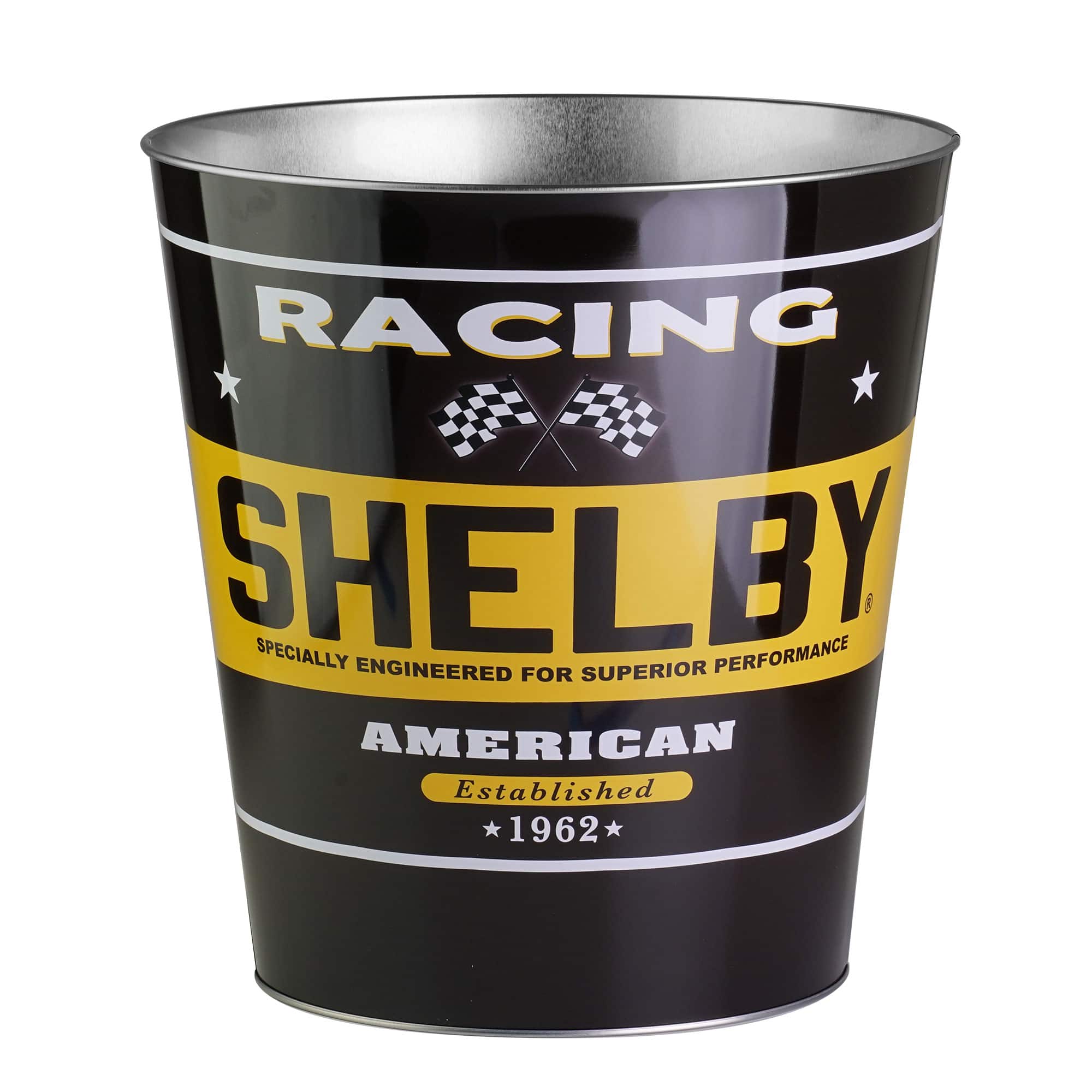 American Art D&#xE9;cor&#x2122; 11&#x22; Shelby Racing Decorative Metal Trash Can