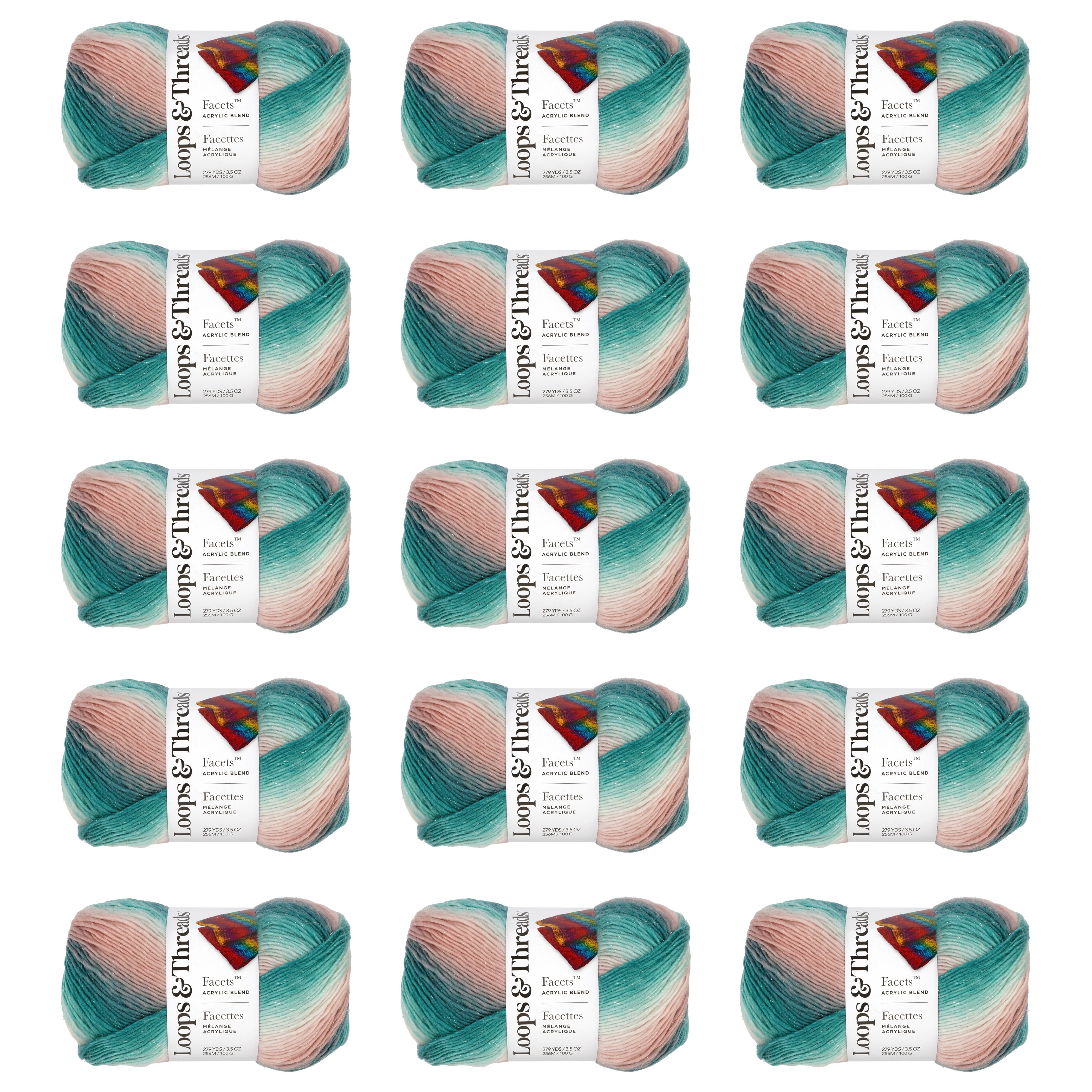15 Pack: Facets&#x2122; Yarn by Loops &#x26; Threads&#xAE;