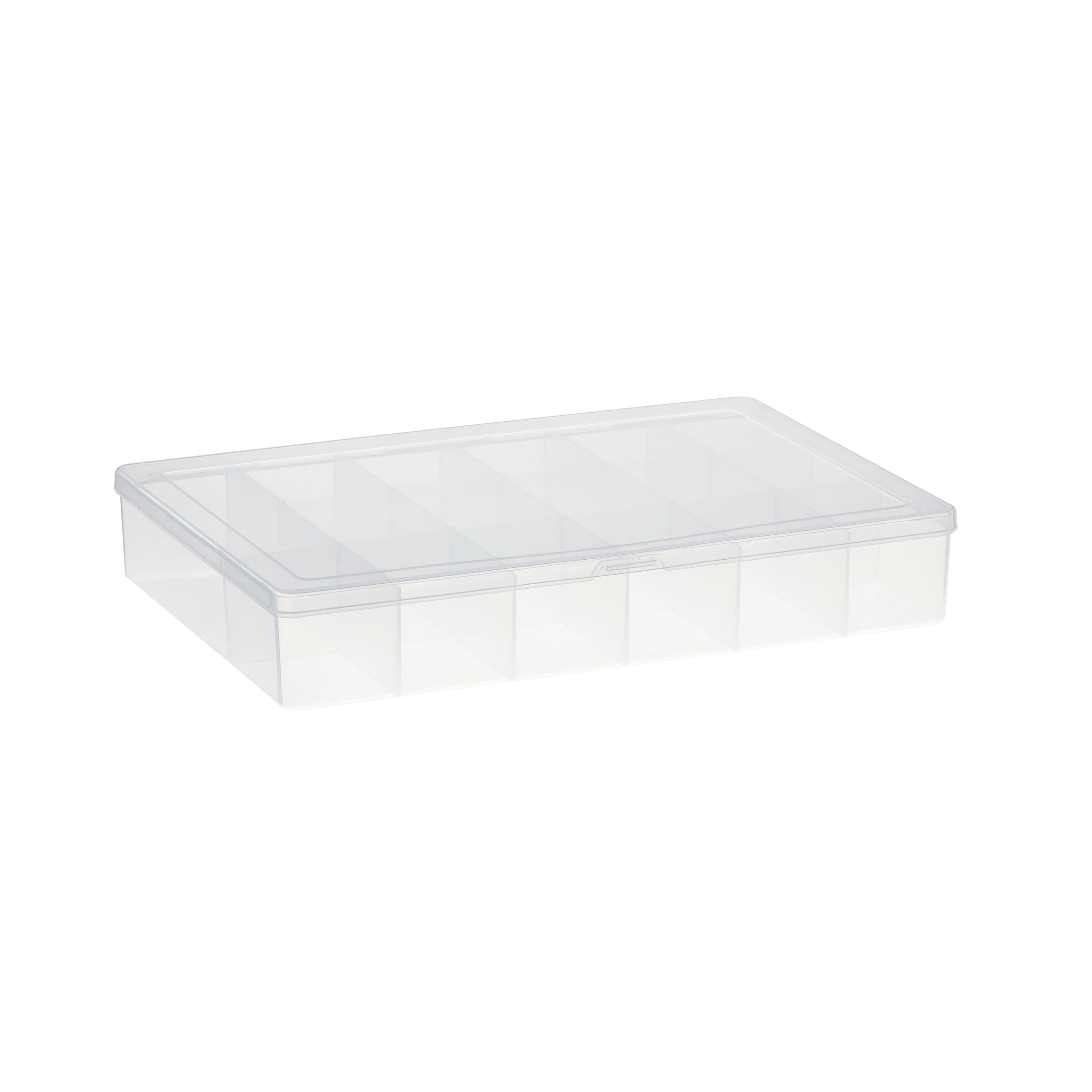 Clear Transparent Bead Accessory Storage Organizer with 20 Small