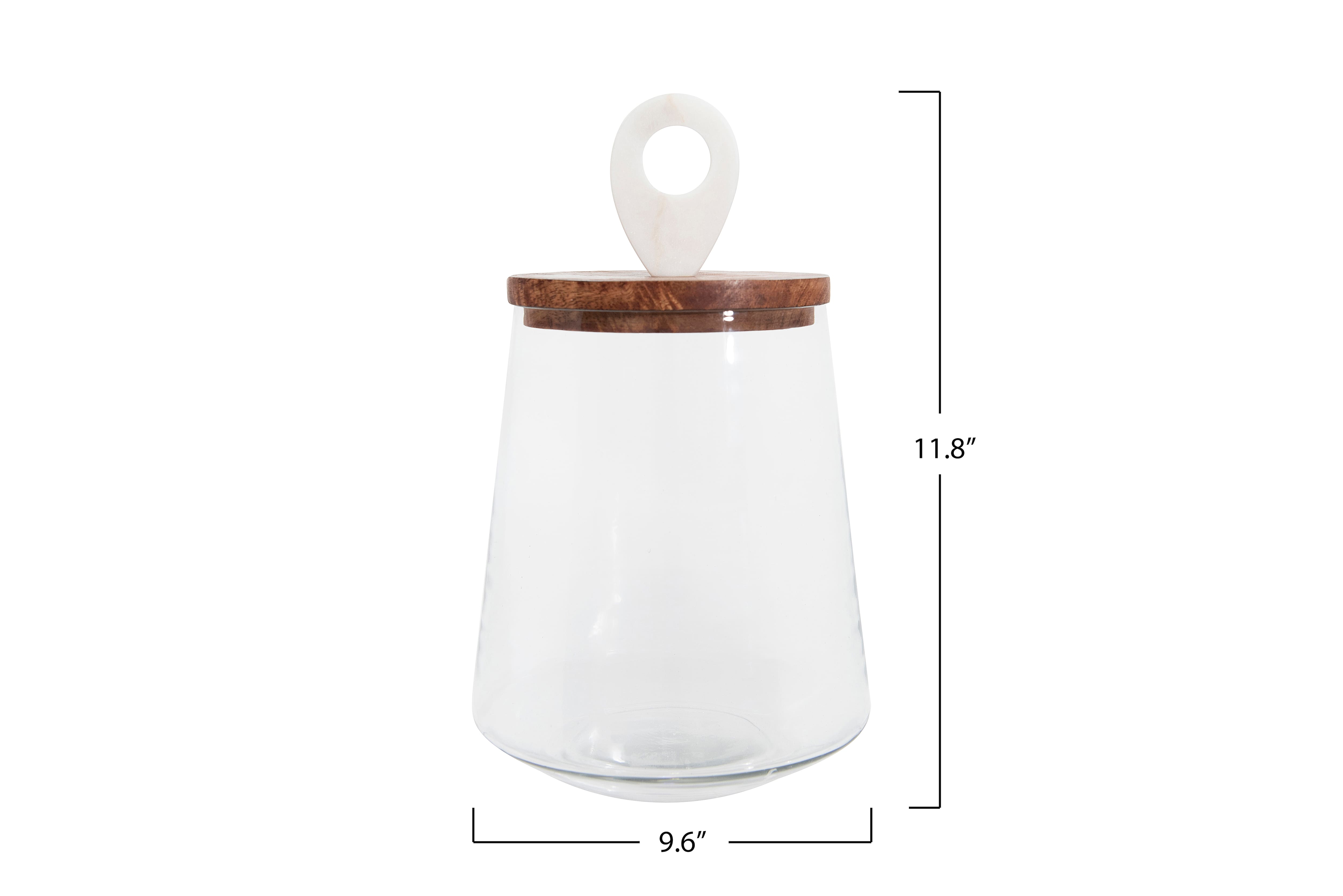 11.75&#x22; Round Clear Glass Jar with Lid
