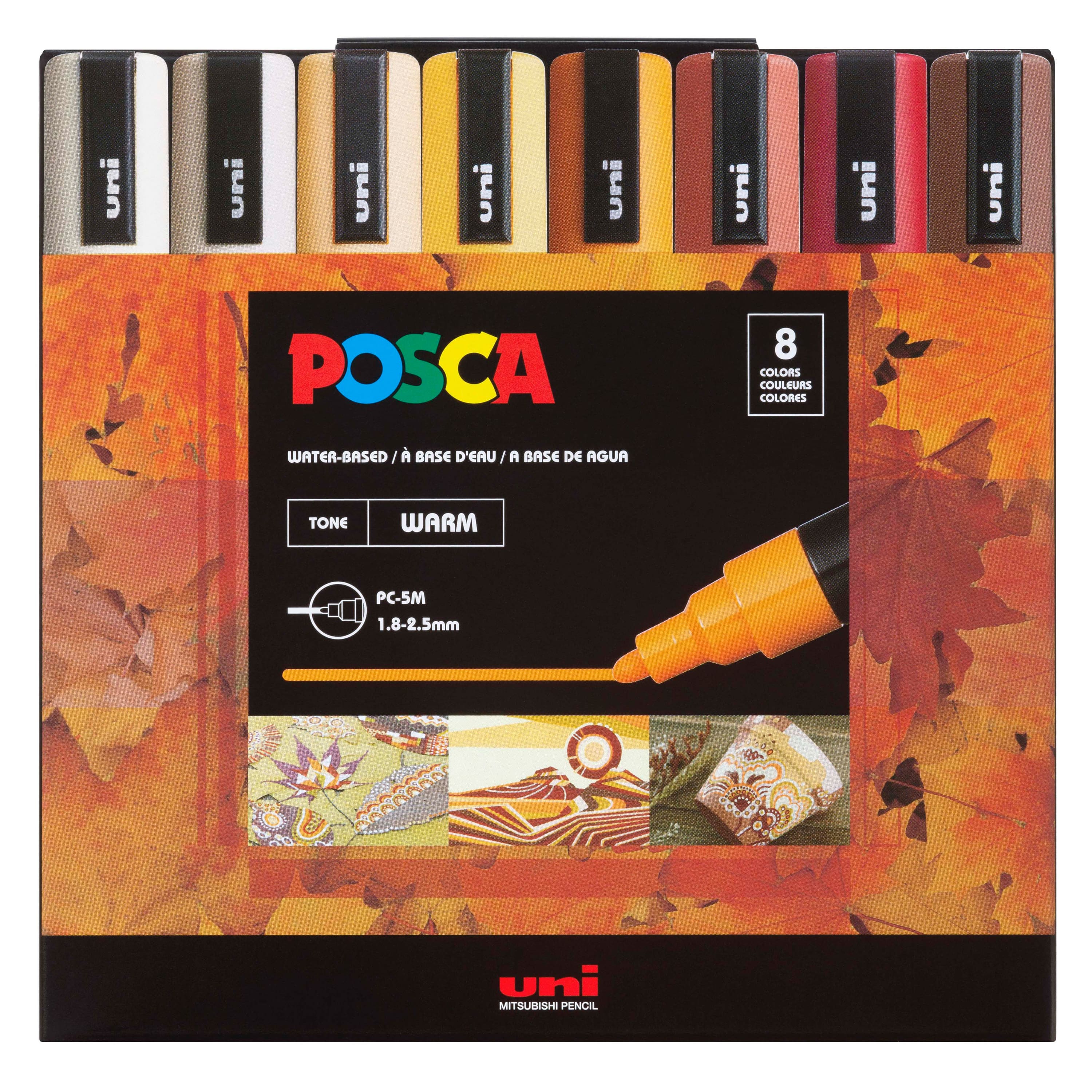 POSCA PC-5M Warm Tones Paint Marker Set