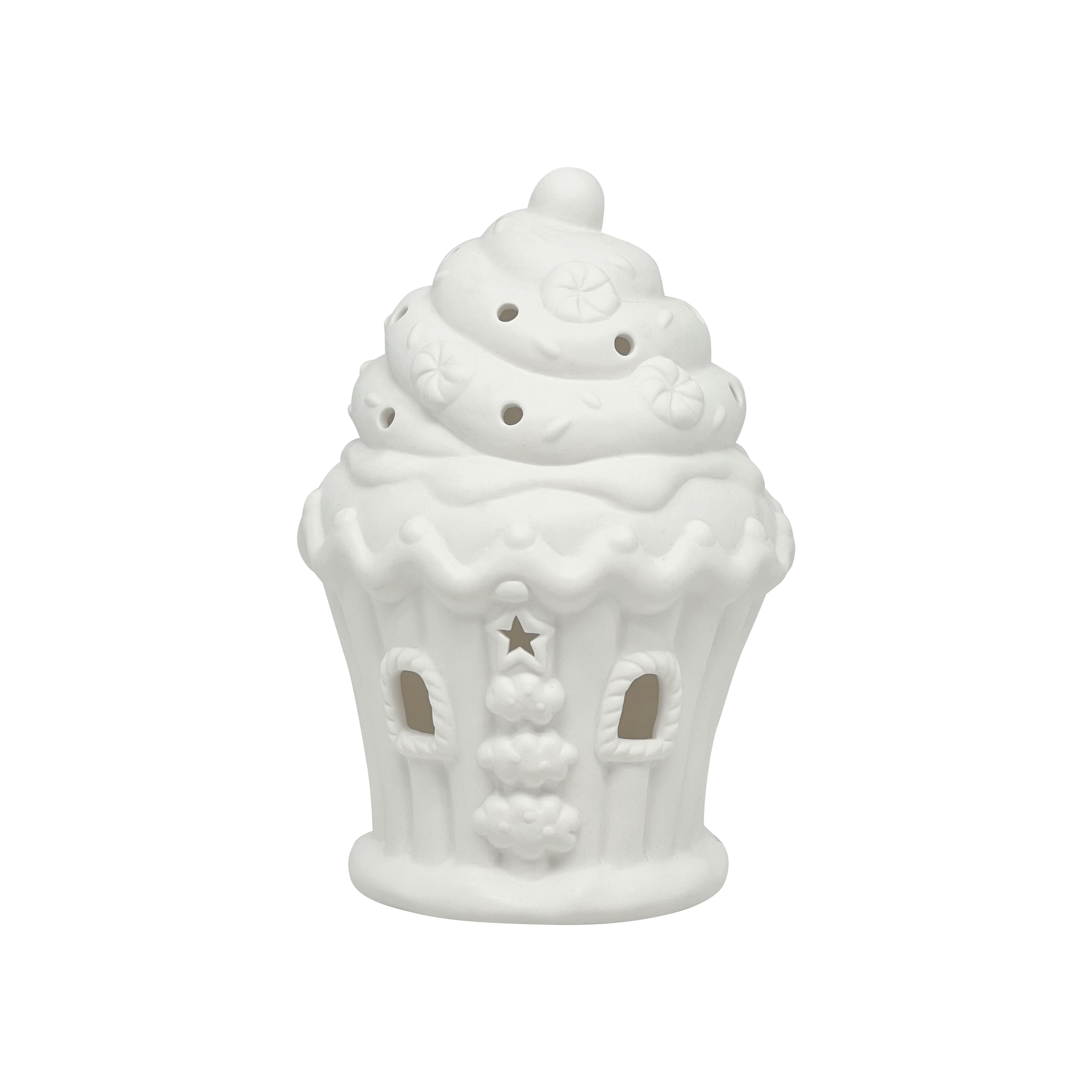 7.25&#x22; Ice Cream House DIY LED Ceramic D&#xE9;cor by Make Market&#xAE;