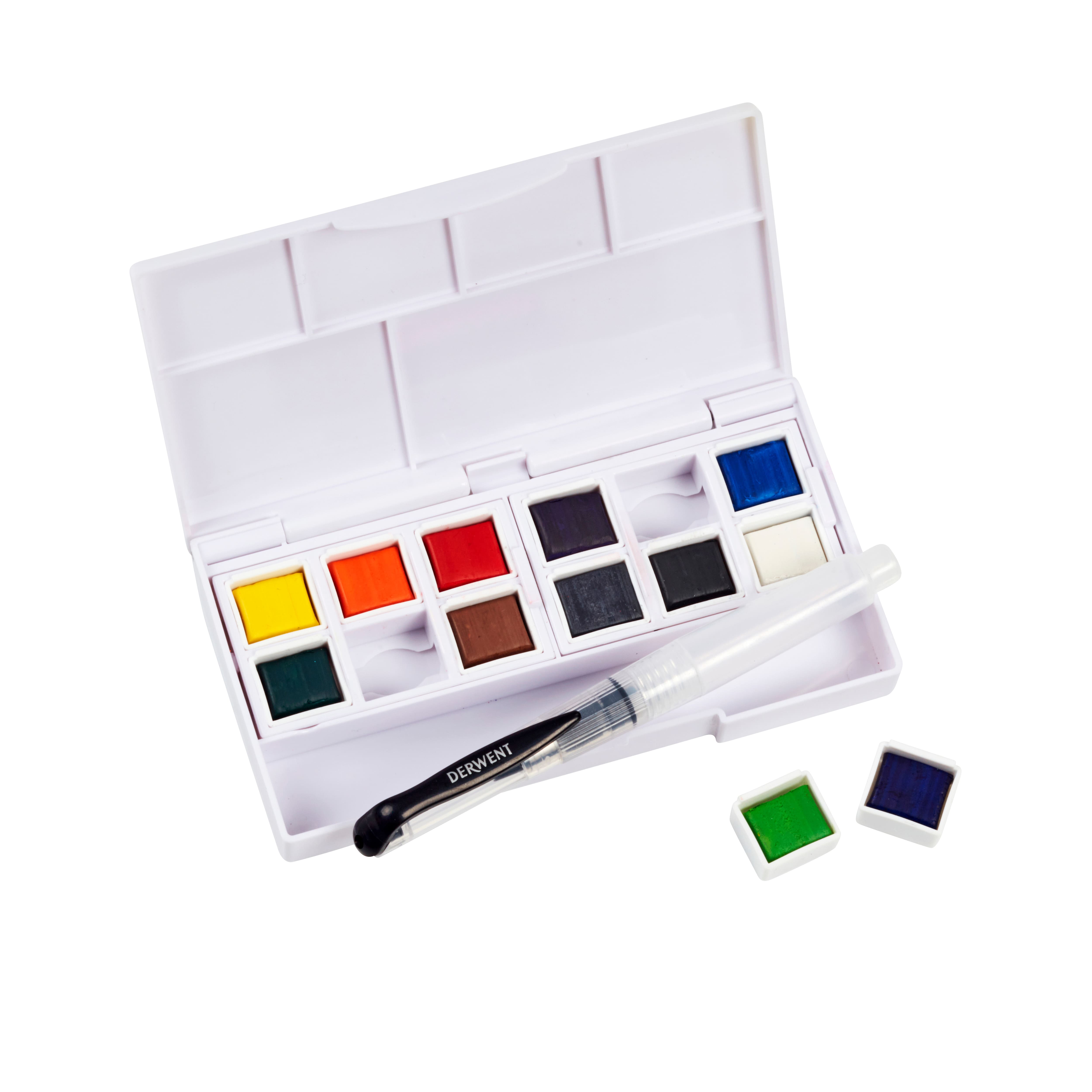 Derwent® 12 Color Watercolour Paint Pan Set