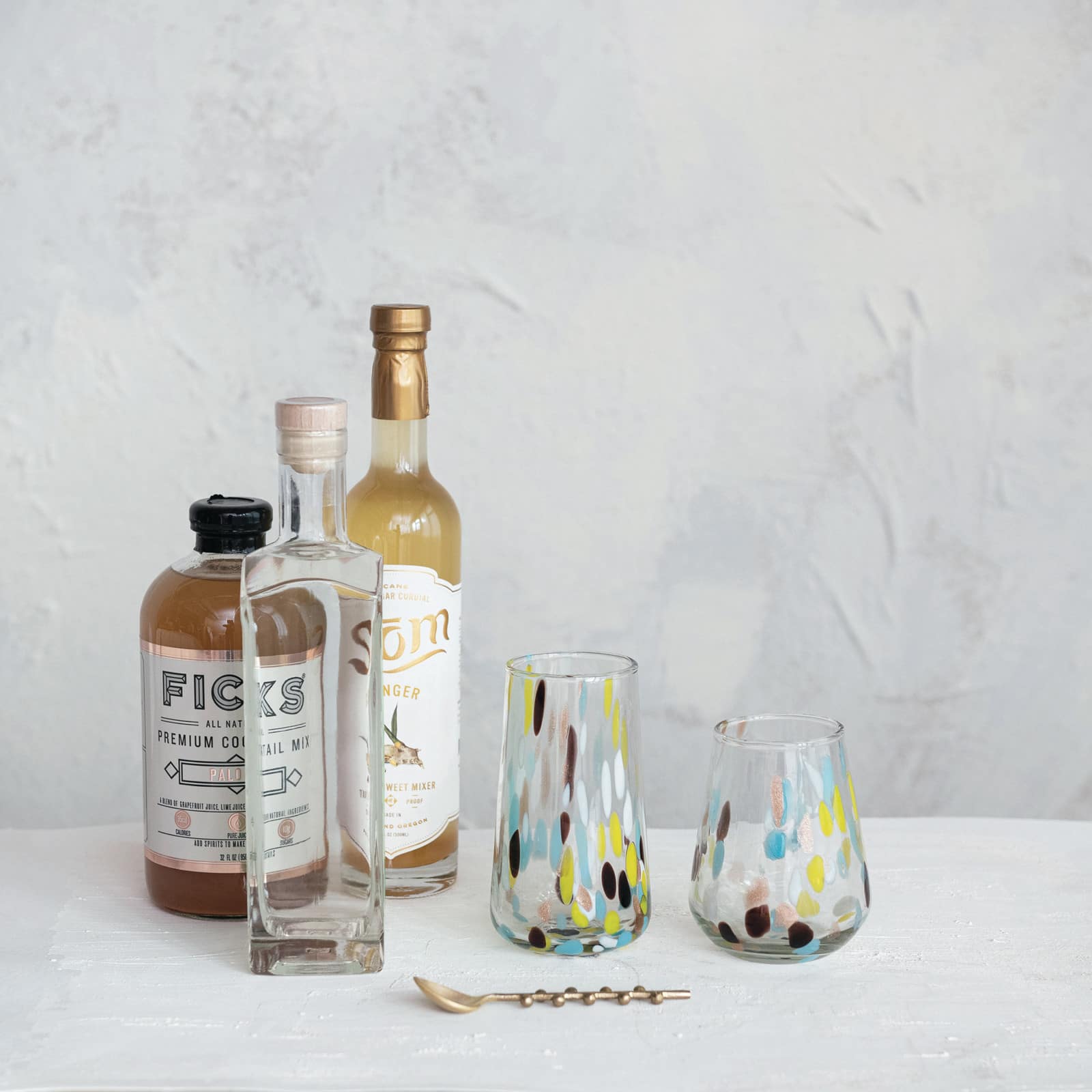 Hello Honey® 13oz. Blown Confetti Drinking Glasses, 6ct.