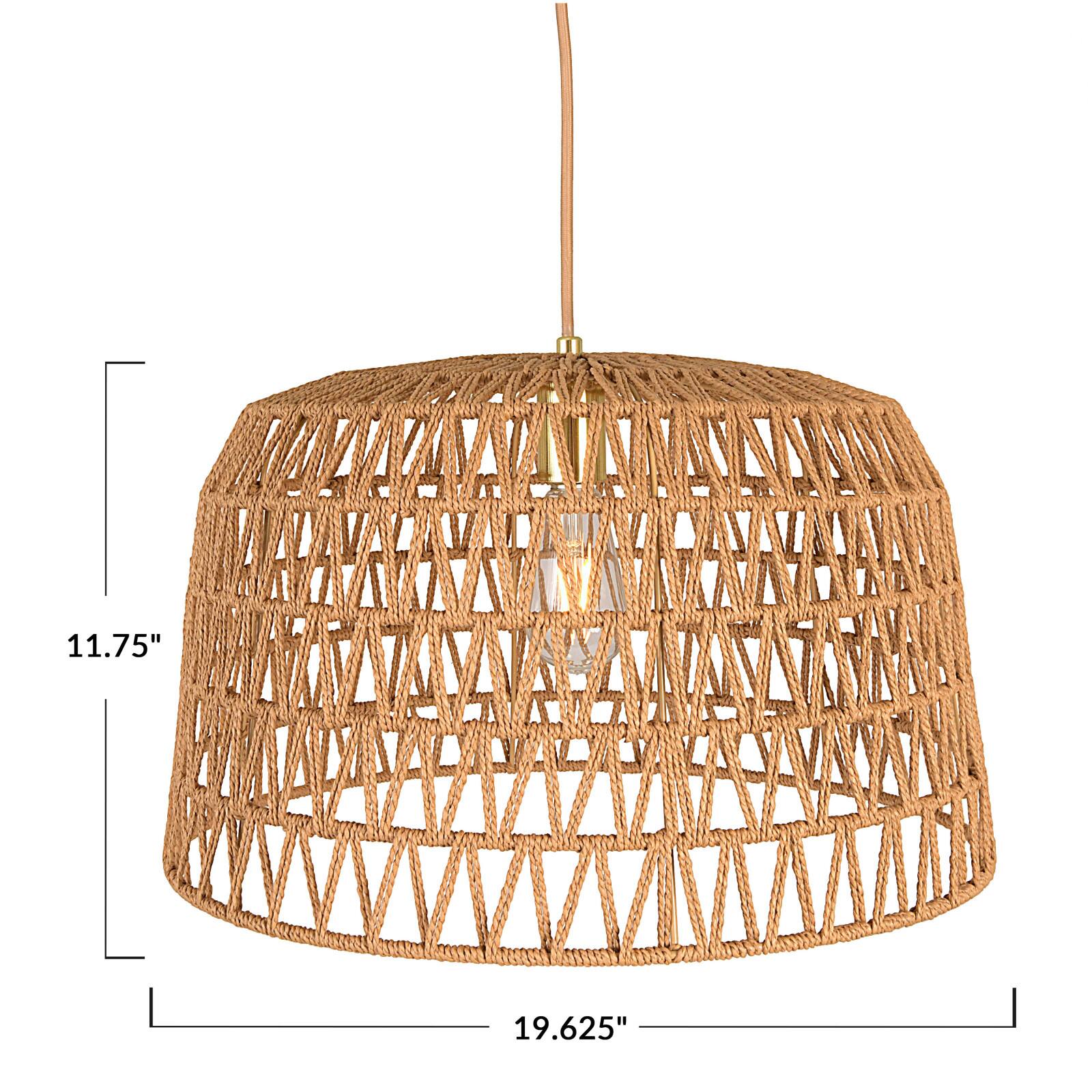 Hello Honey&#xAE; 19.5&#x22; Natural Woven Pendant Lamp