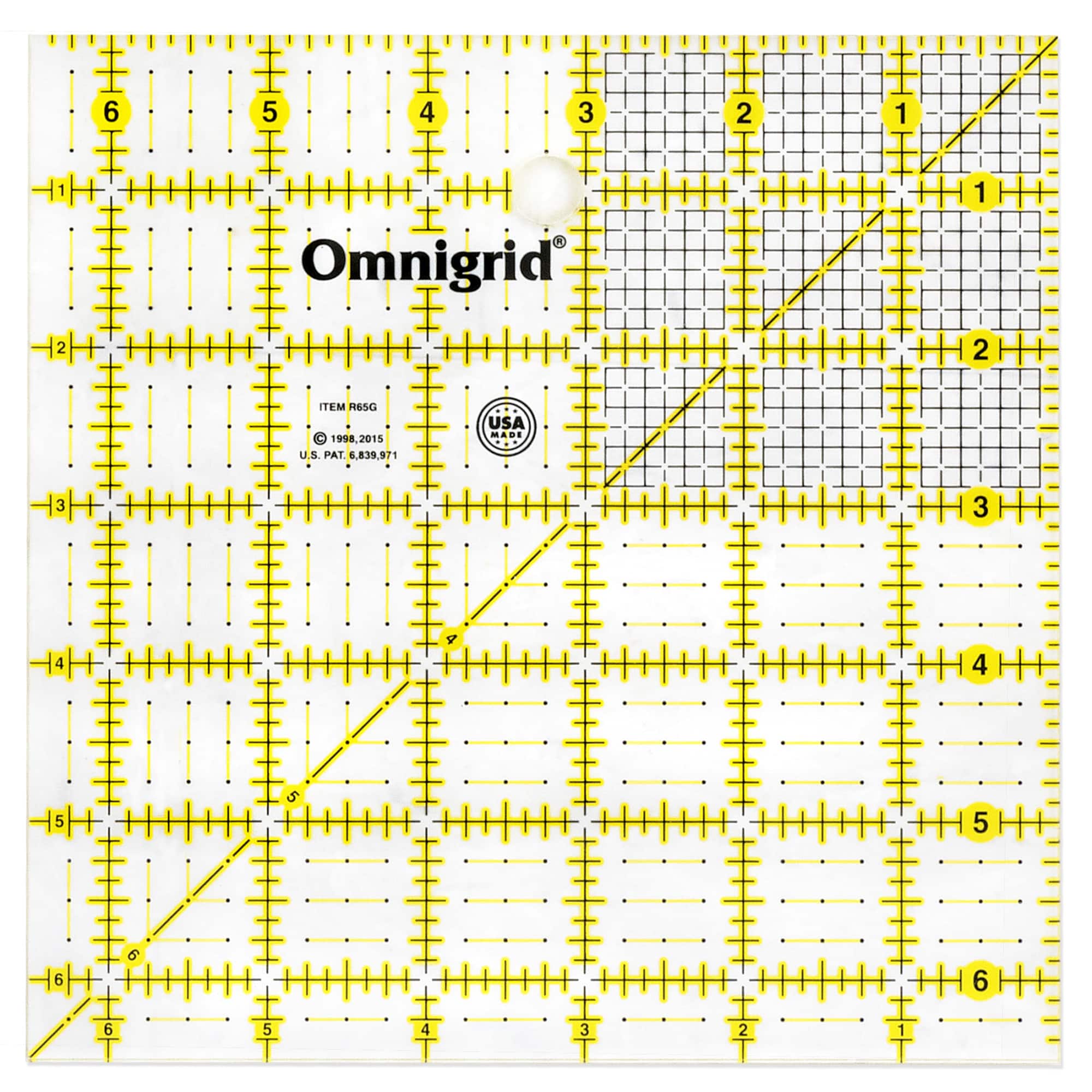 Omnigrid® 6.5" x 6.5" Square Quilting & Sewing Ruler