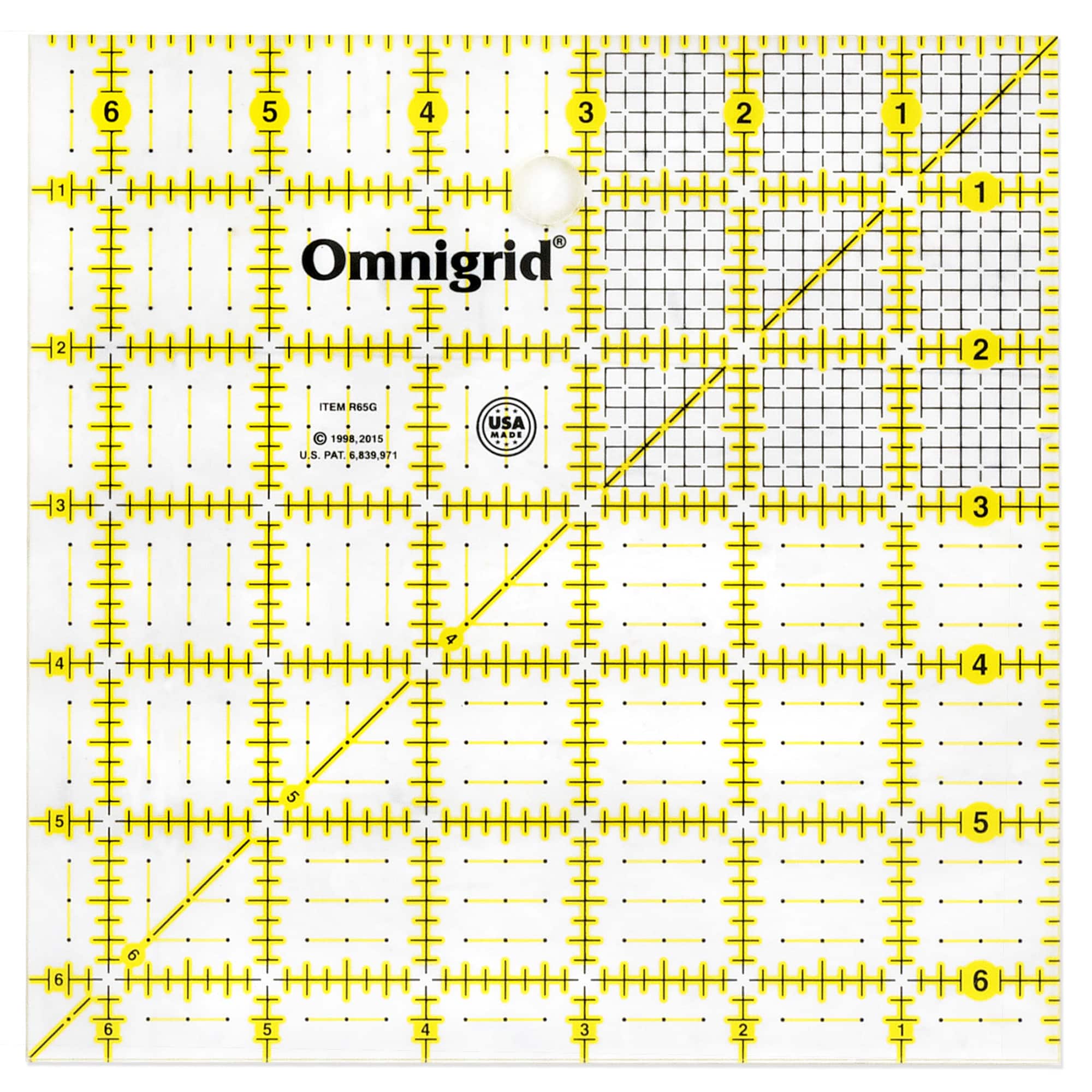 Omnigrid® 6.5 x 6.5 Square Quilting & Sewing Ruler