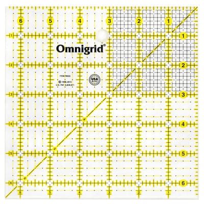 Omnigrid® 6.5 x 6.5 Square Quilting & Sewing Ruler