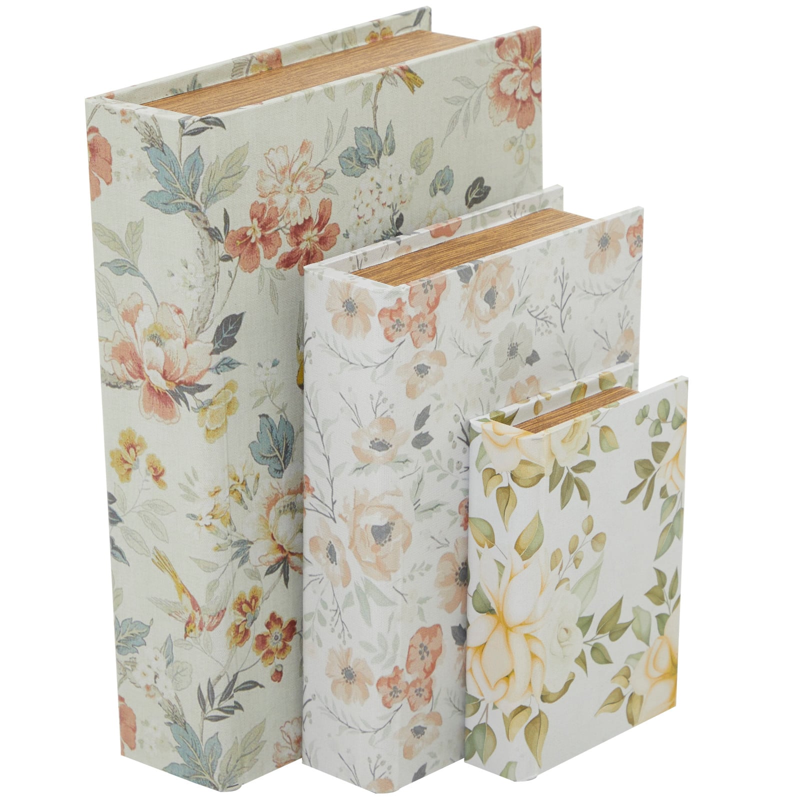 Vintage Floral Canvas Faux Book Box Set | Michaels