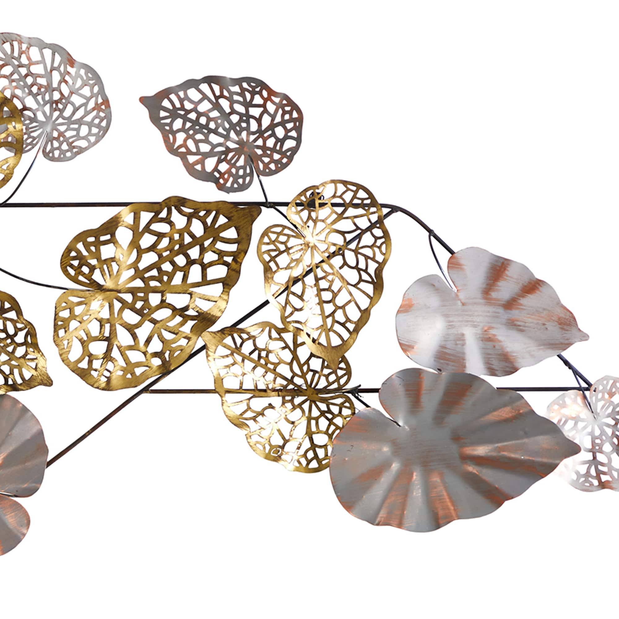 5.5ft. x 2ft. Scattered Metal Leaves Wall Art Decor