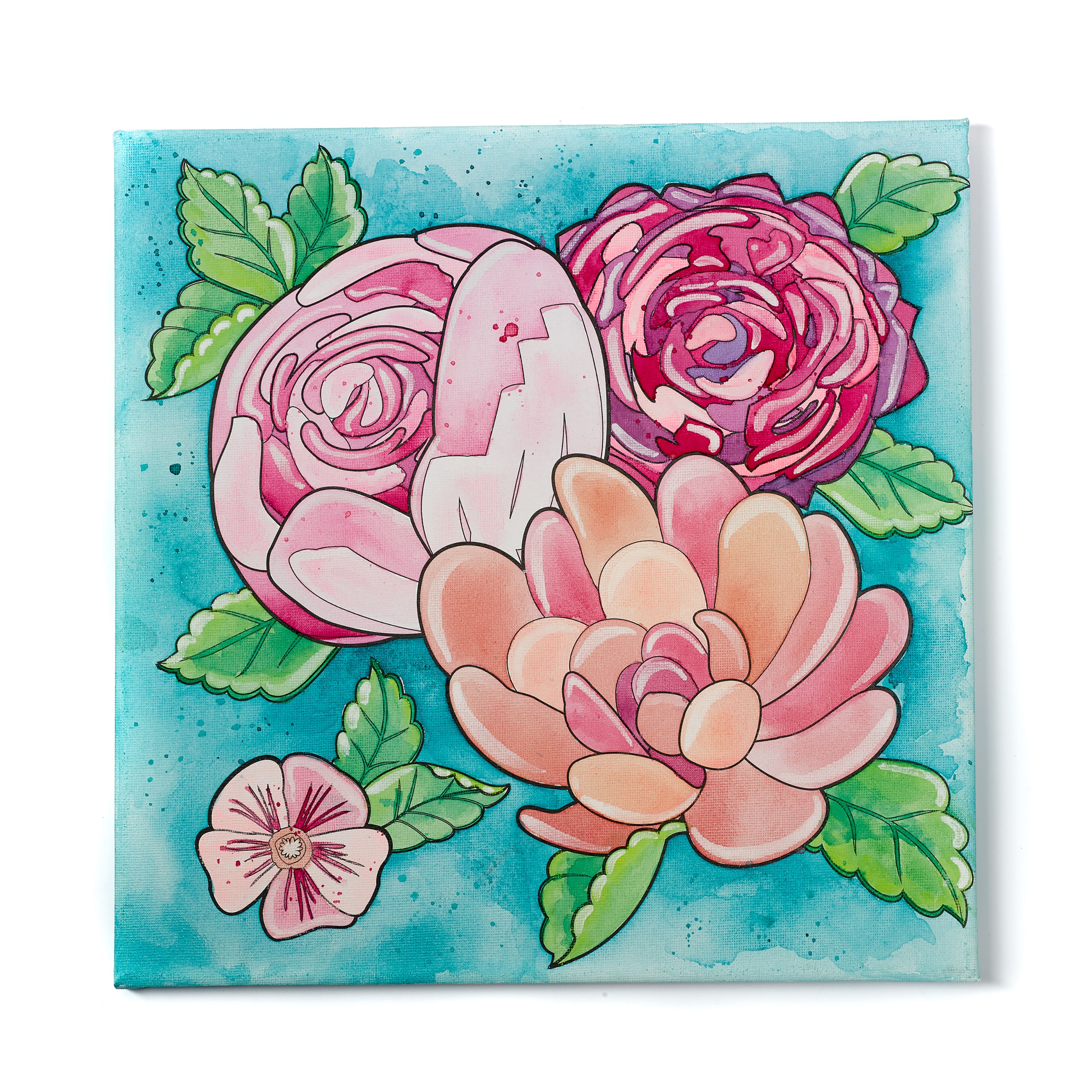 Faber-Castell Bold Floral Paint by Number Watercolor Set