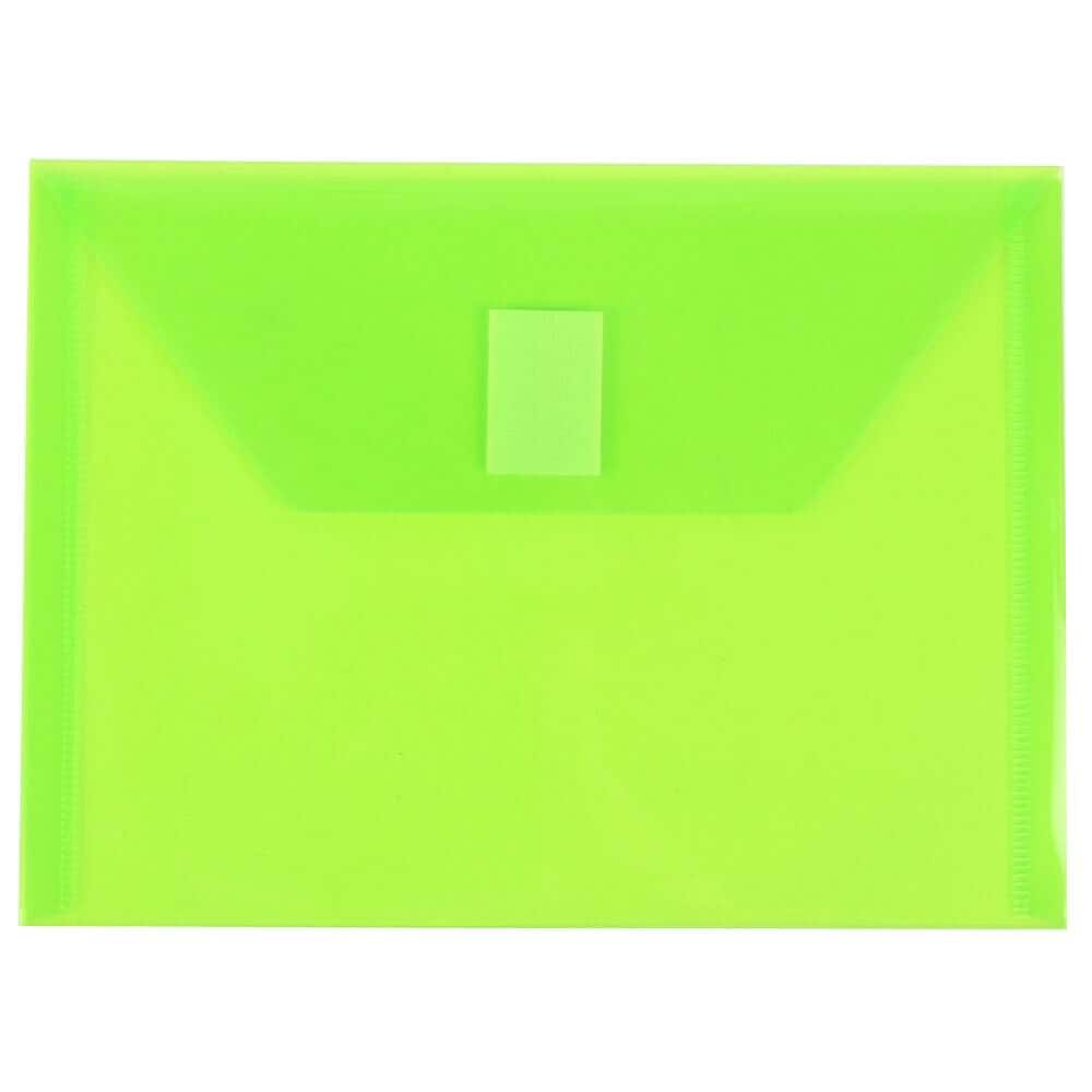 JAM Paper 5.5&#x22; x 7.5&#x22; Plastic Hook &#x26; Loop Closure Envelopes, 12ct.