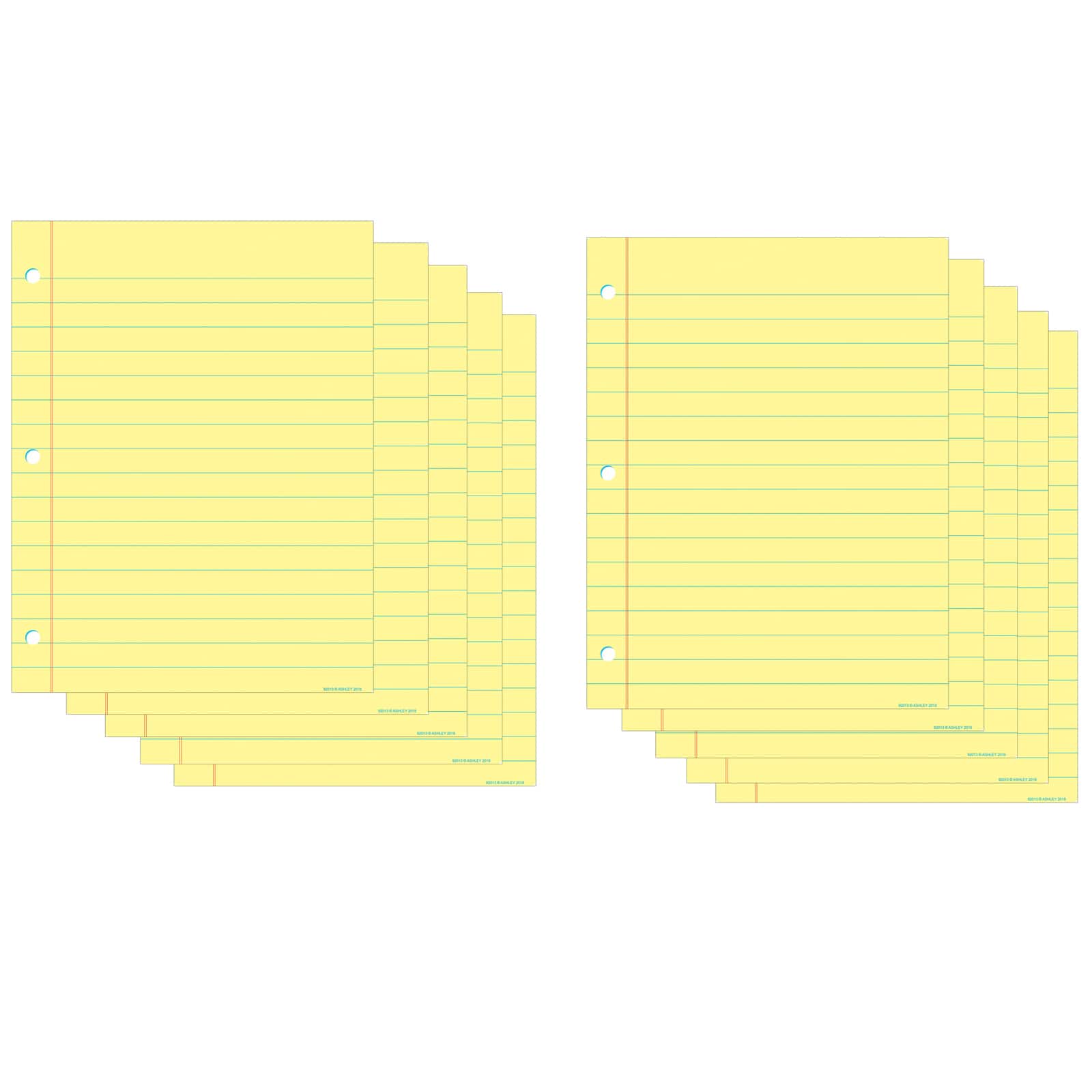 Ashley Productions Smart Poly&#x2122; Yellow Notebook Paper Charts, 10ct.