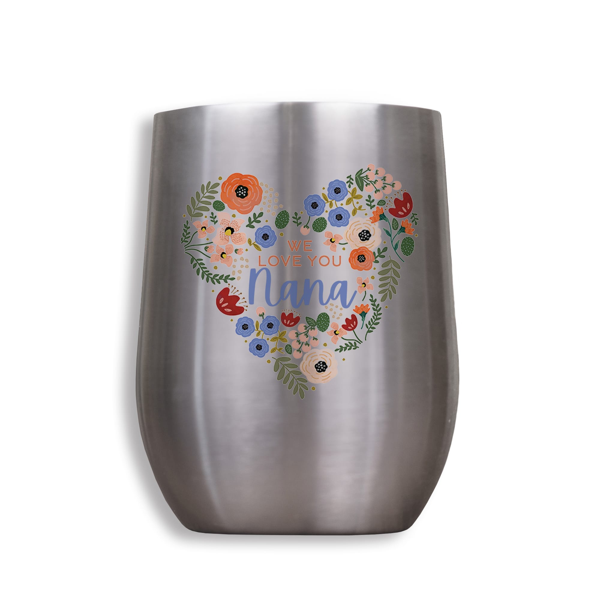 11oz. Silver We Love You Nana Wine Tumbler