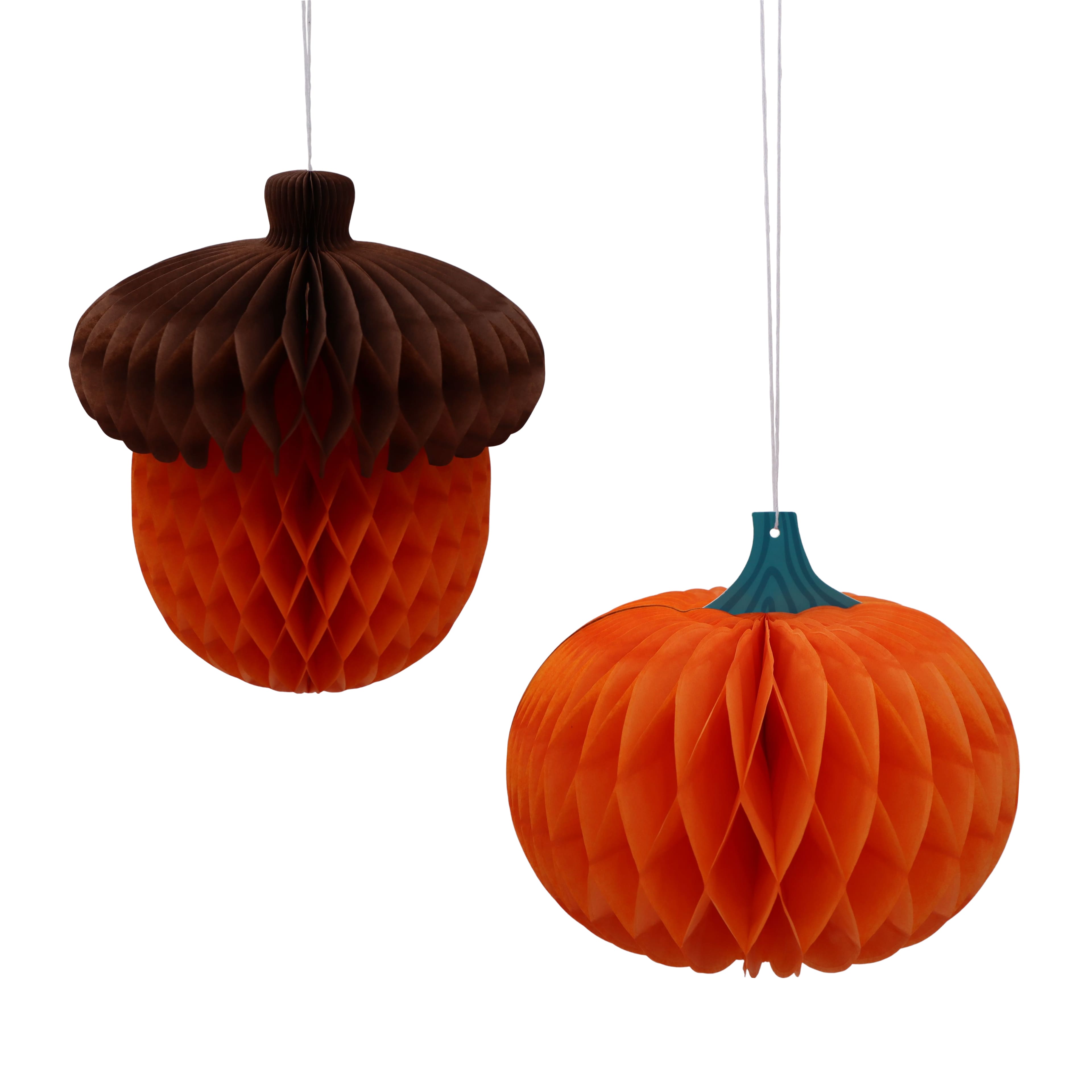 Small Honeycomb Acorn &#x26; Pumpkin Set by Celebrate It&#x2122;