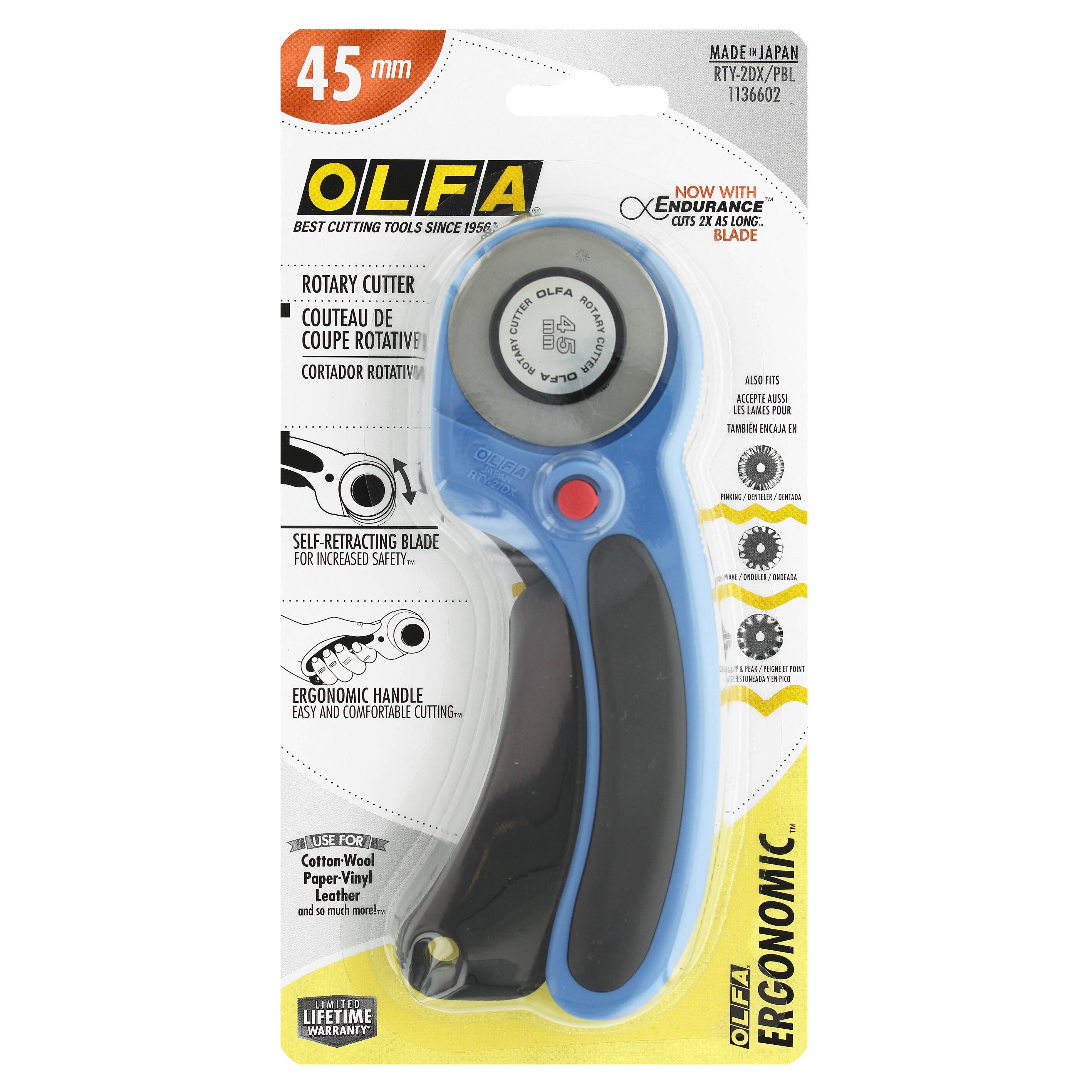 Olfa 45mm Pacific Blue Ergonomic Rotary Cutter