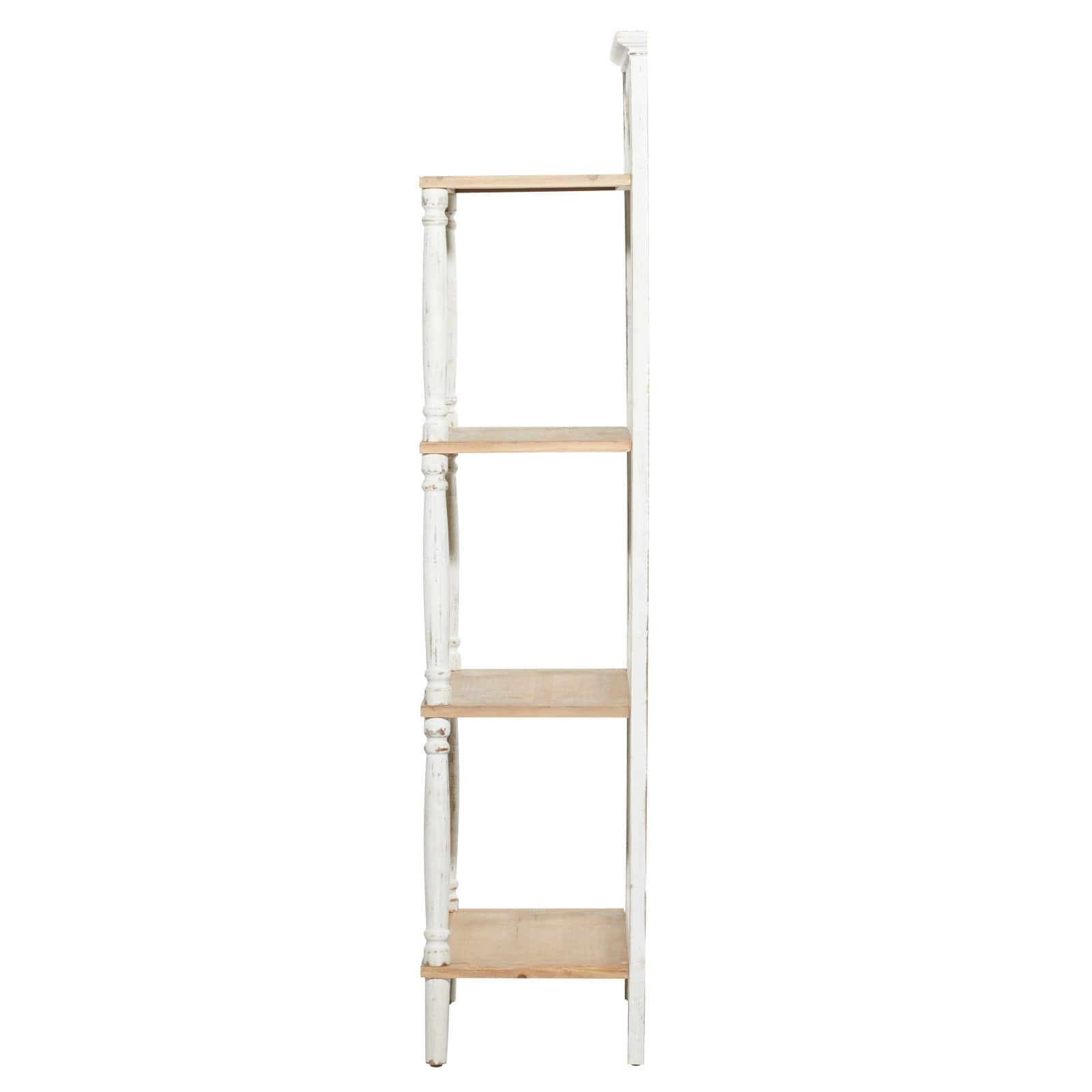 White Wood Farmhouse Shelving Unit 57&#x22; x 22&#x22; x 13&#x22;